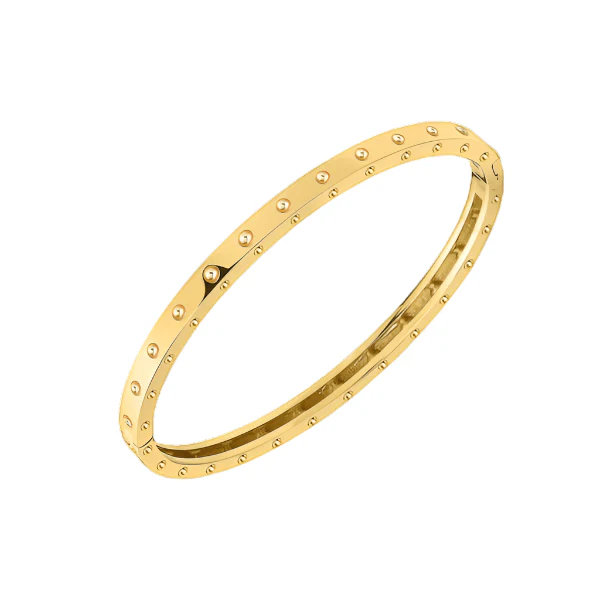 Roberto Coin 18K Yellow Gold Pois Moi Oval Hinged Bangle