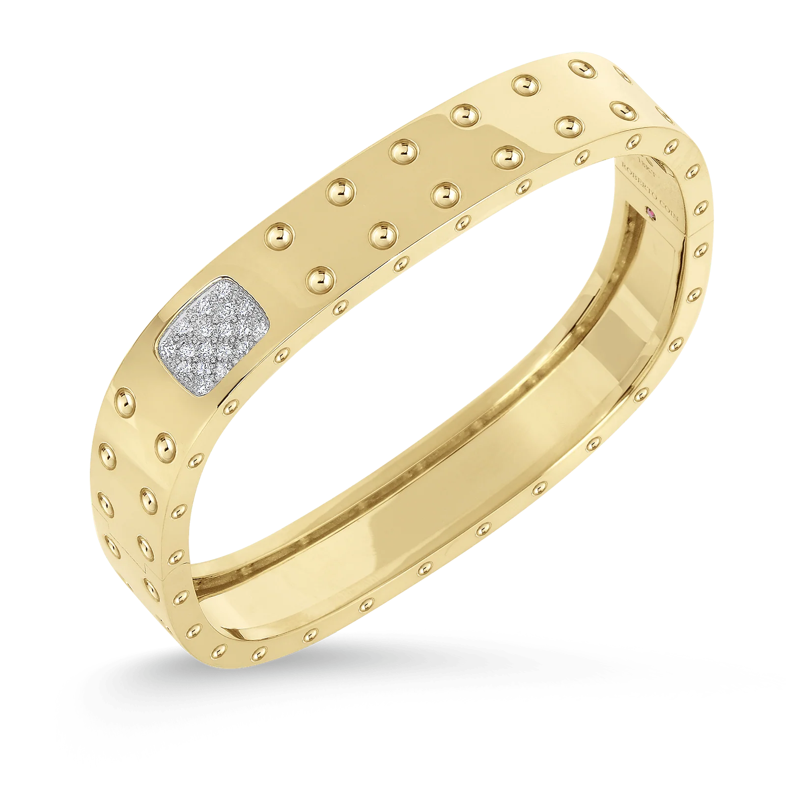 Roberto Coin 18K Yellow Gold Pois Moi Square Bangle