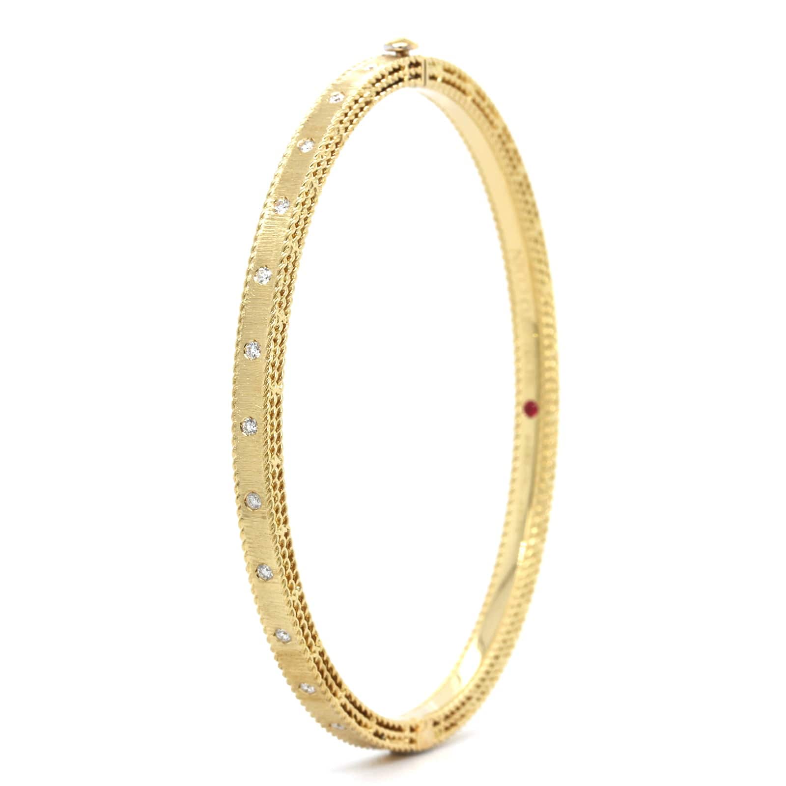 Roberto Coin 18K Yellow Gold Princess Diamond Bangle - Image 3