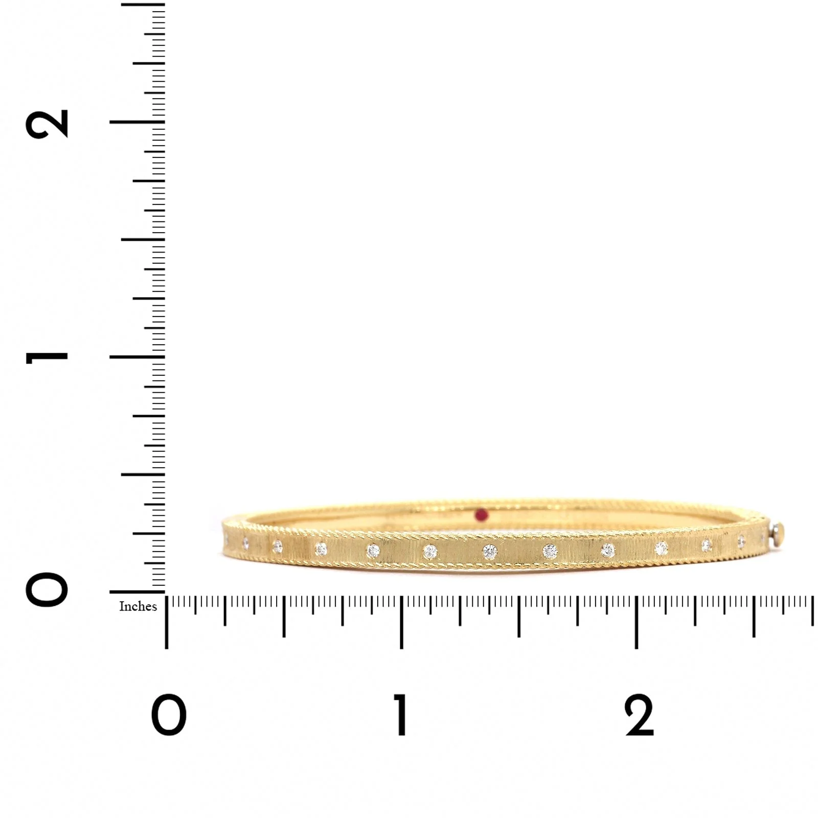 Roberto Coin 18K Yellow Gold Princess Diamond Bangle - Image 4