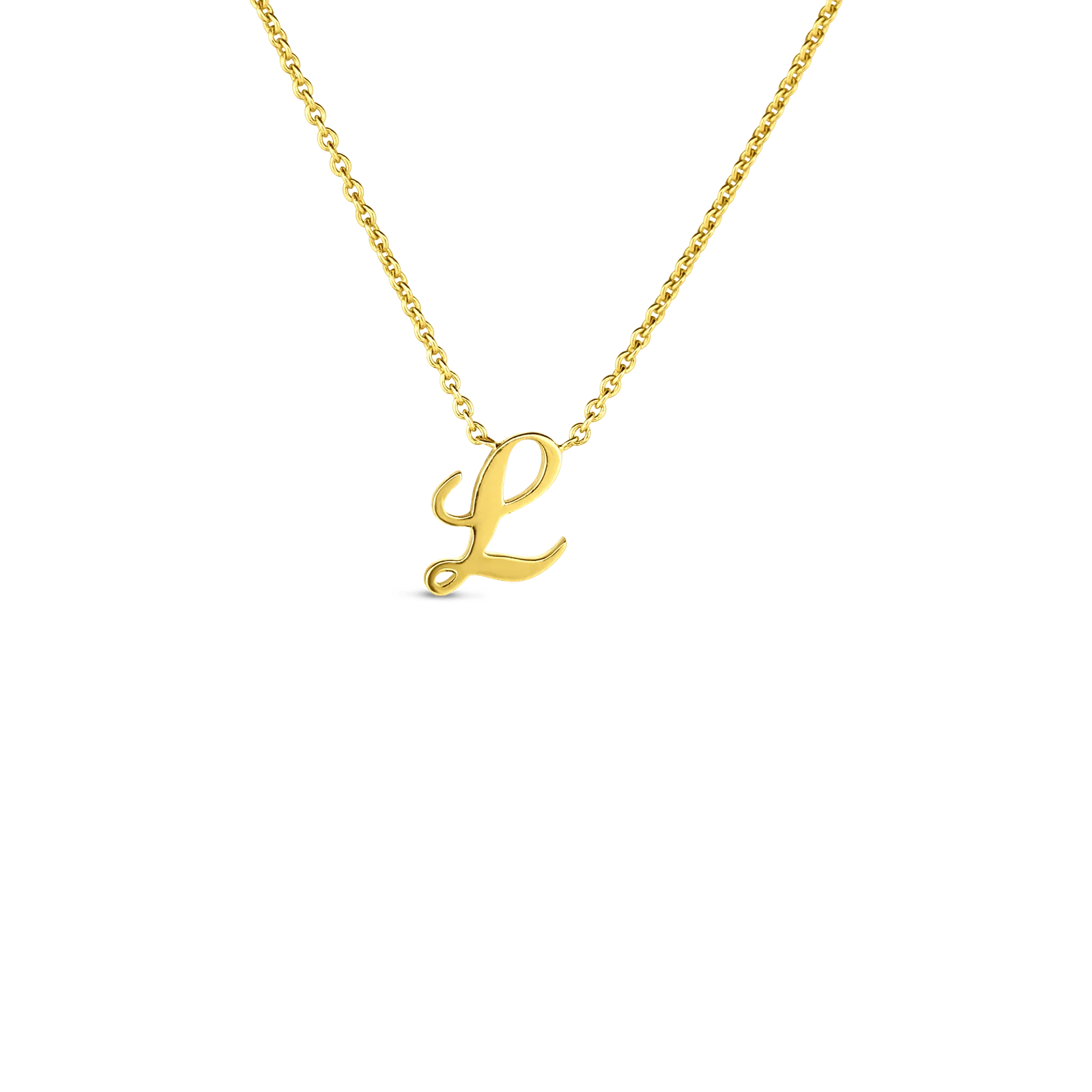 Roberto Coin 18K Yellow Gold Script Letter "L" Pendant Necklace