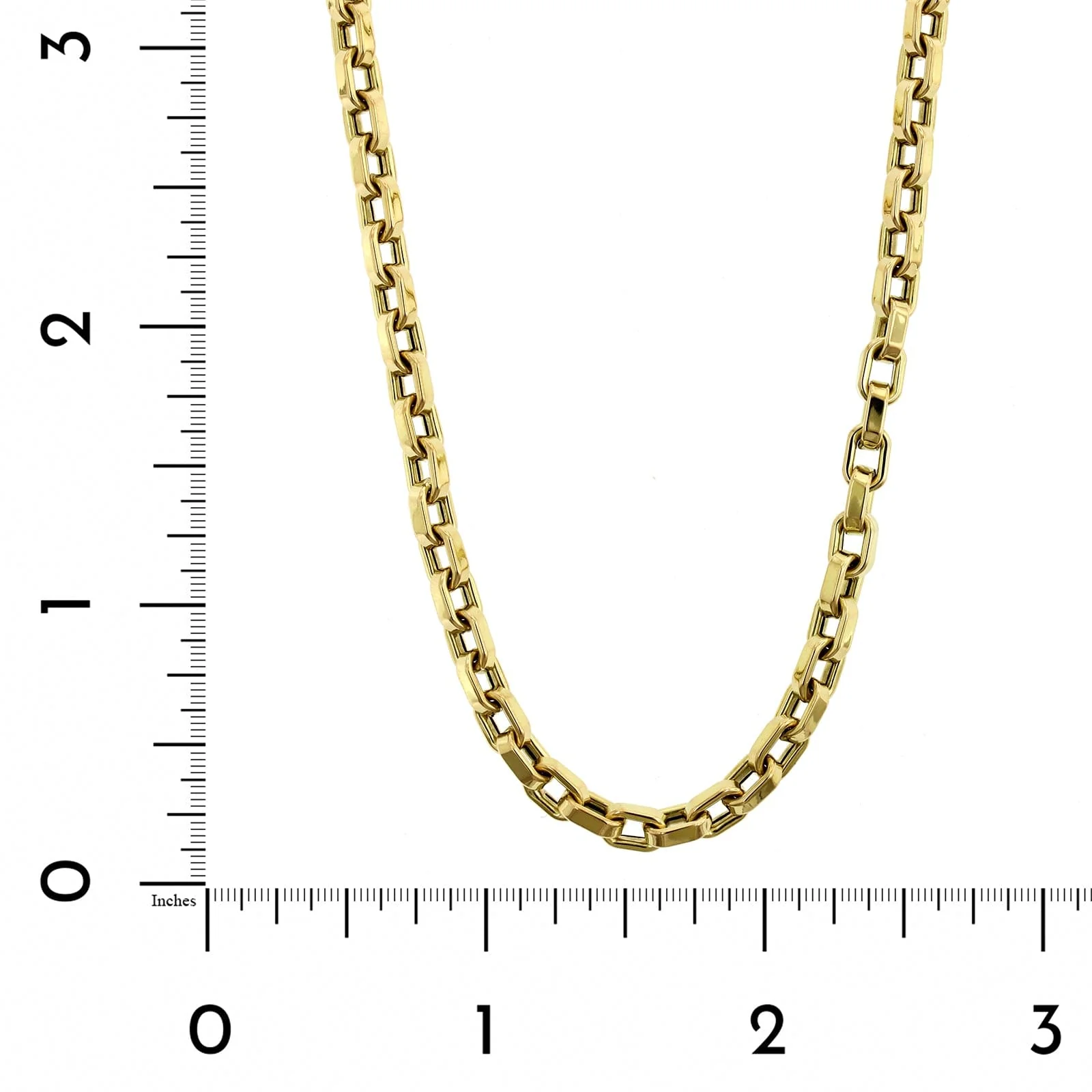 Roberto Coin 18K Yellow Gold Square Link Chain Necklace - Image 2