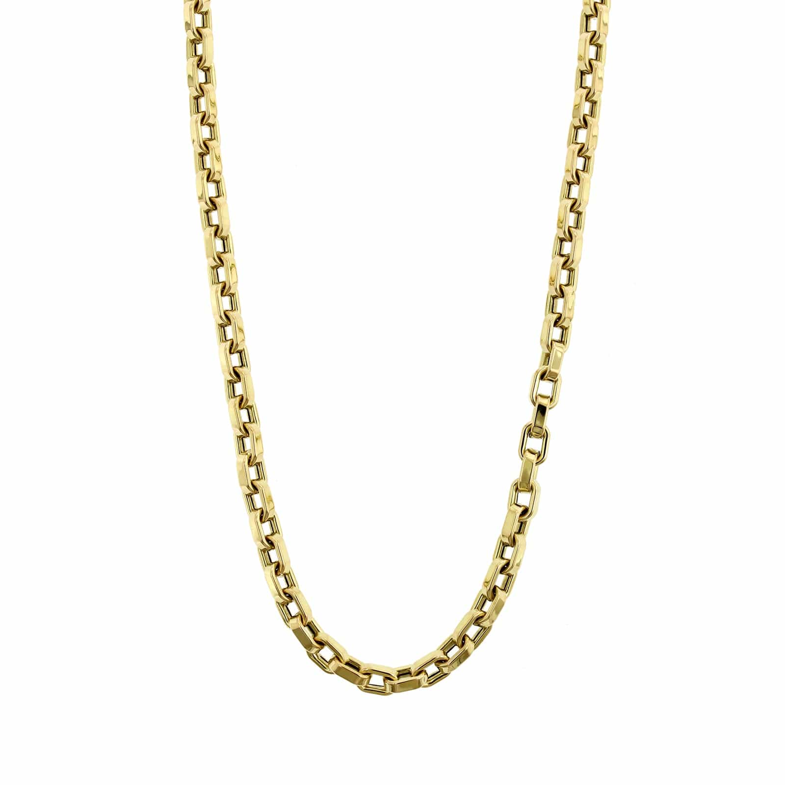 Roberto Coin 18K Yellow Gold Square Link Chain Necklace - Image 4