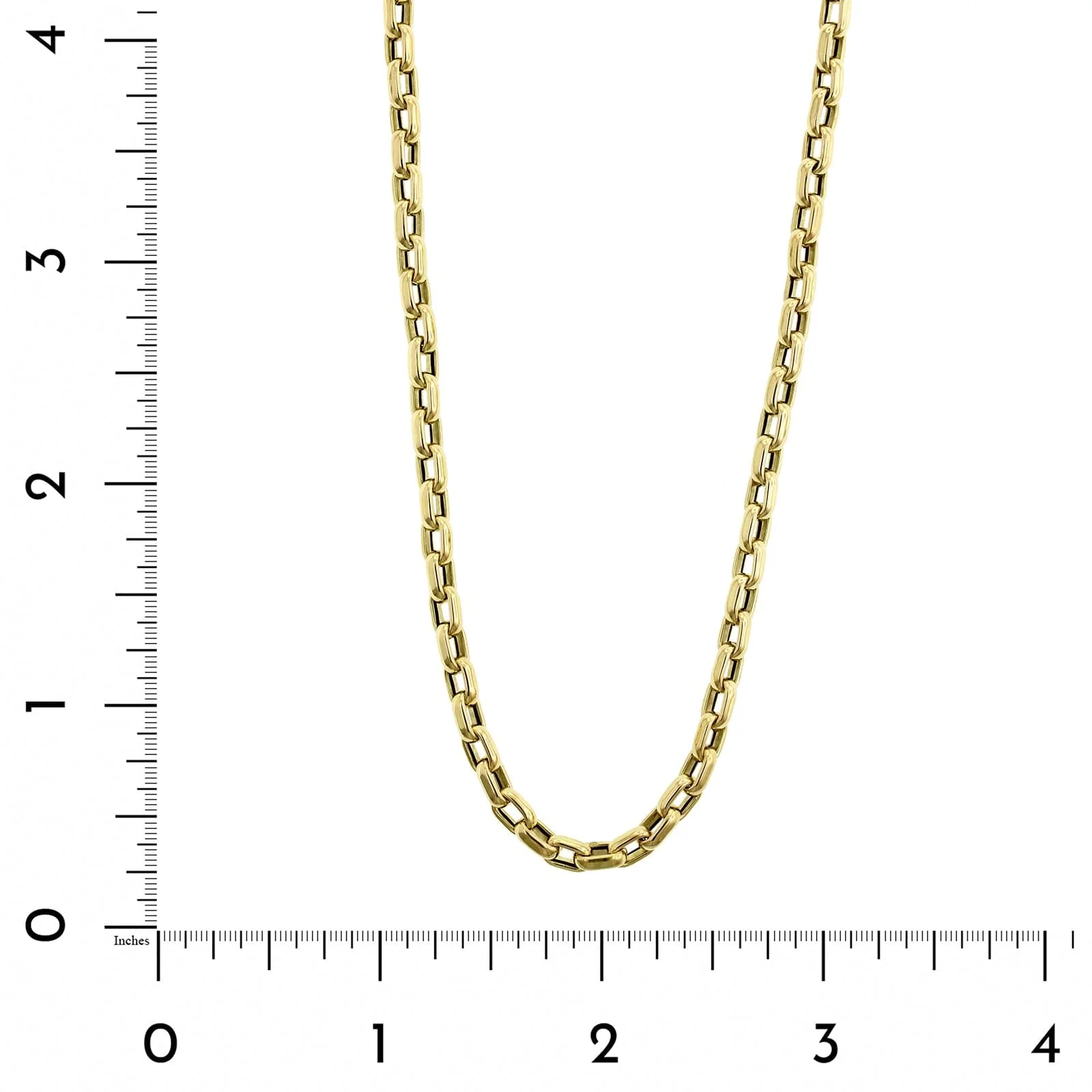 Roberto Coin 18K Yellow Gold Square Oval Link Chain Necklace - Image 2