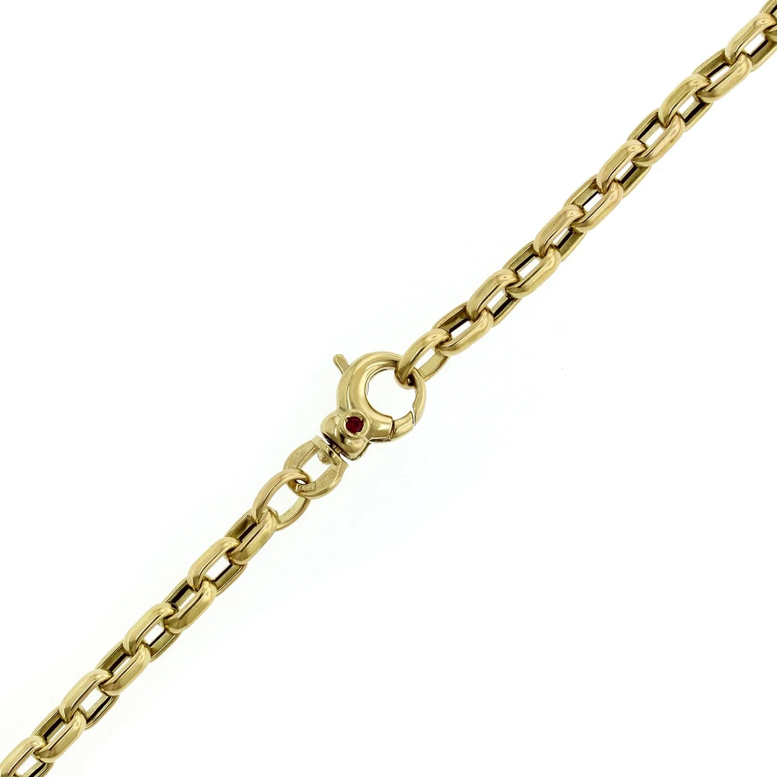 Roberto Coin 18K Yellow Gold Square Oval Link Chain Necklace - Image 3