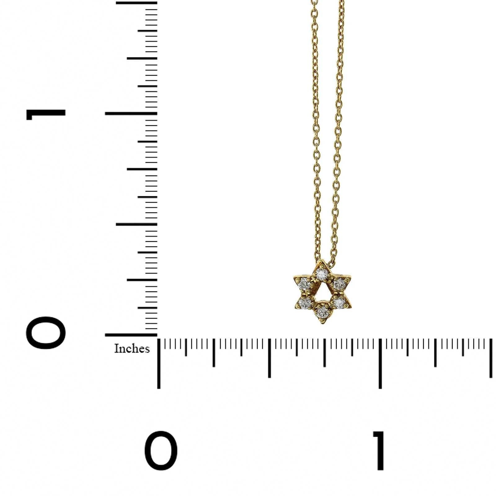 Roberto Coin 18K Yellow Gold Star of David Diamond Pendant - Image 4
