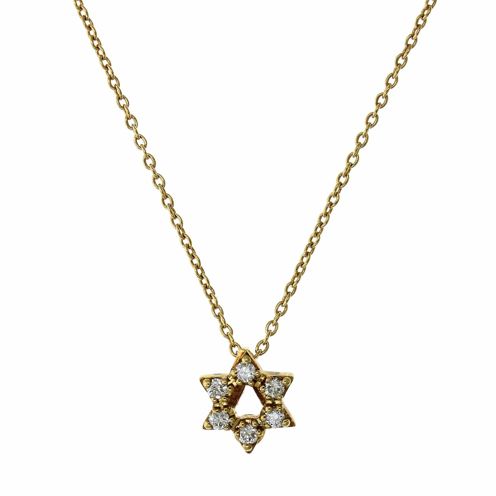 Roberto Coin 18K Yellow Gold Star of David Diamond Pendant - Image 5