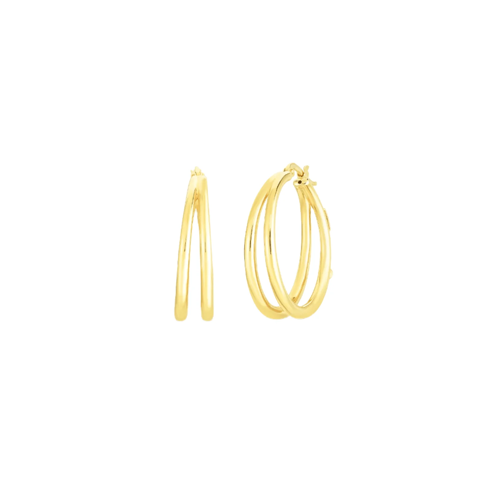 Roberto Coin 18K Yellow Gold Thin Double Hoop Earrings