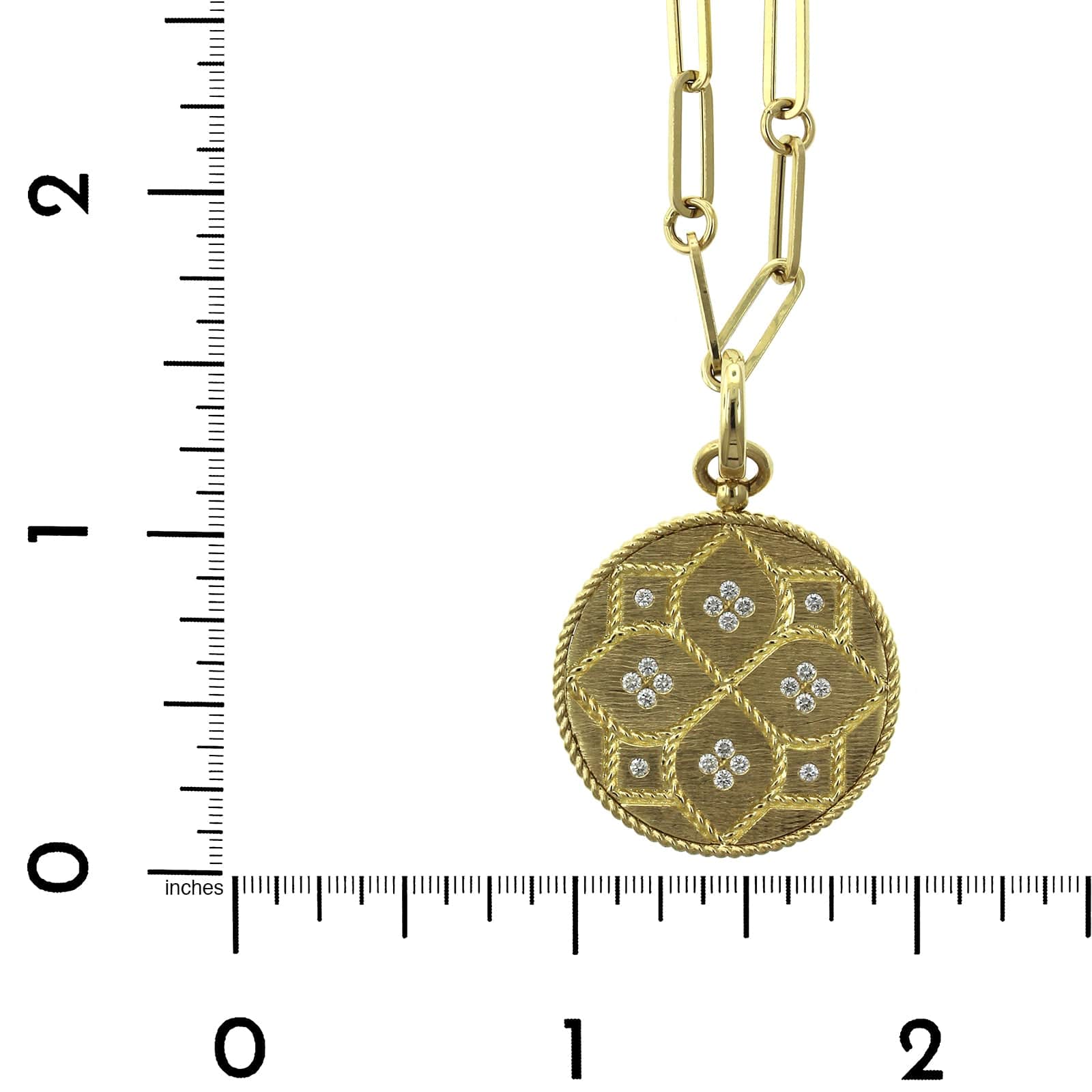 Roberto Coin 18K Yellow Gold Venetian Princess Diamond Necklace - Image 3