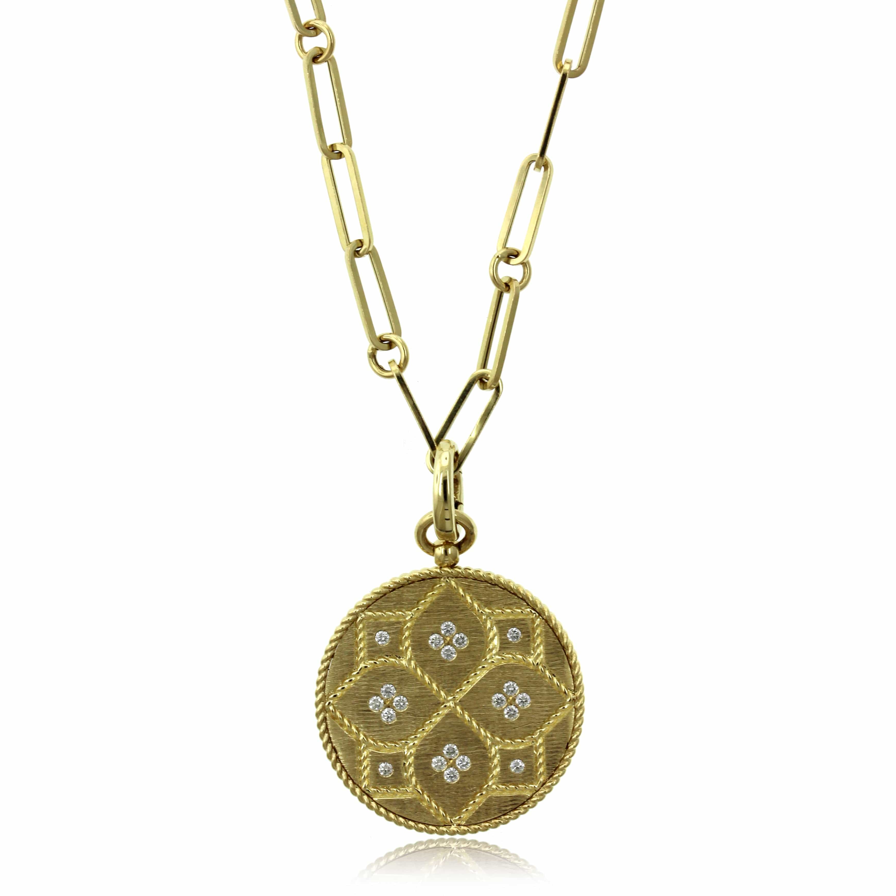 Roberto Coin 18K Yellow Gold Venetian Princess Diamond Necklace - Image 4