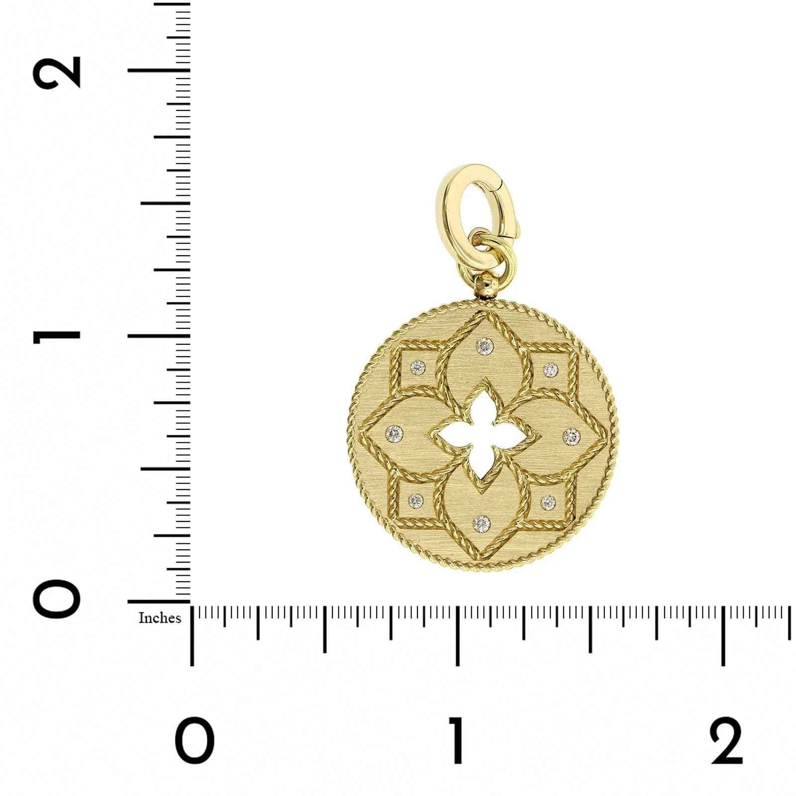 Roberto Coin 18K Yellow Gold Venetian Princess Diamond Pendant - Image 3