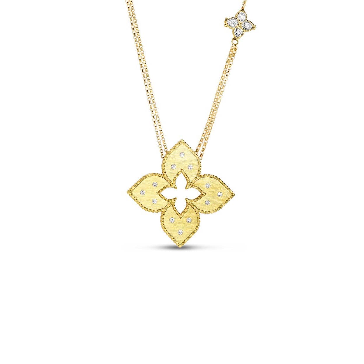 Roberto Coin 18K Yellow Gold Venetian Princess Diamond Pendant Necklace