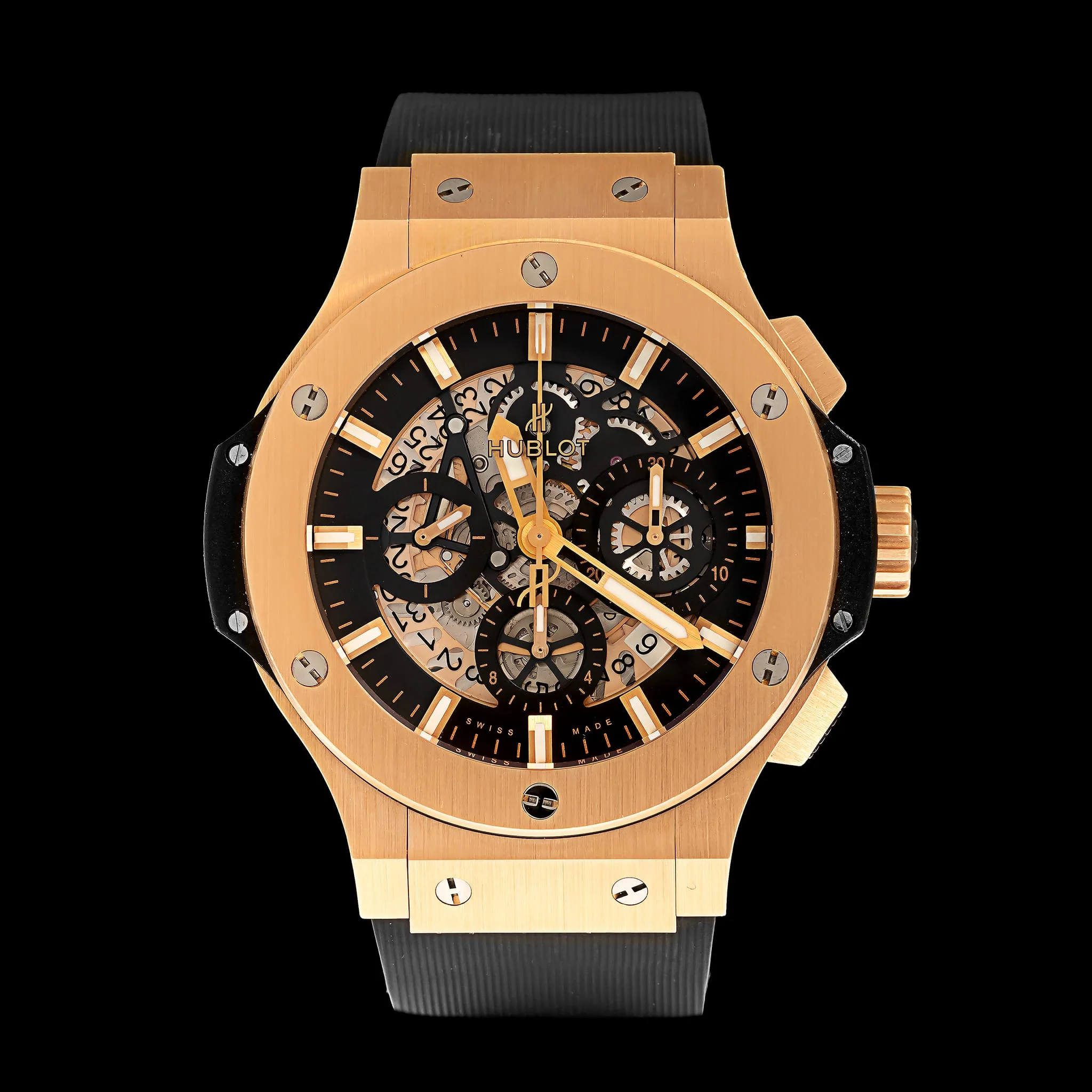 Rose Gold & Black Ceramic Pre-Owned Hublot Bigbang Aerobang Estate Watch