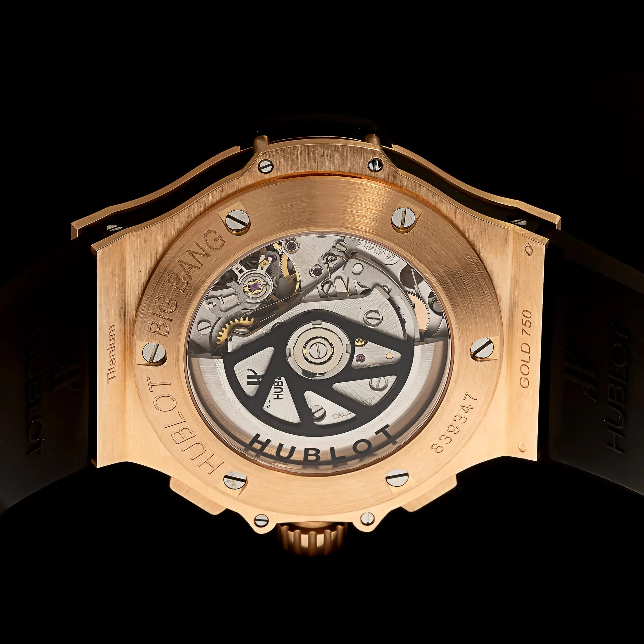 Rose Gold & Black Ceramic Pre-Owned Hublot Bigbang Aerobang Estate Watch - Image 4