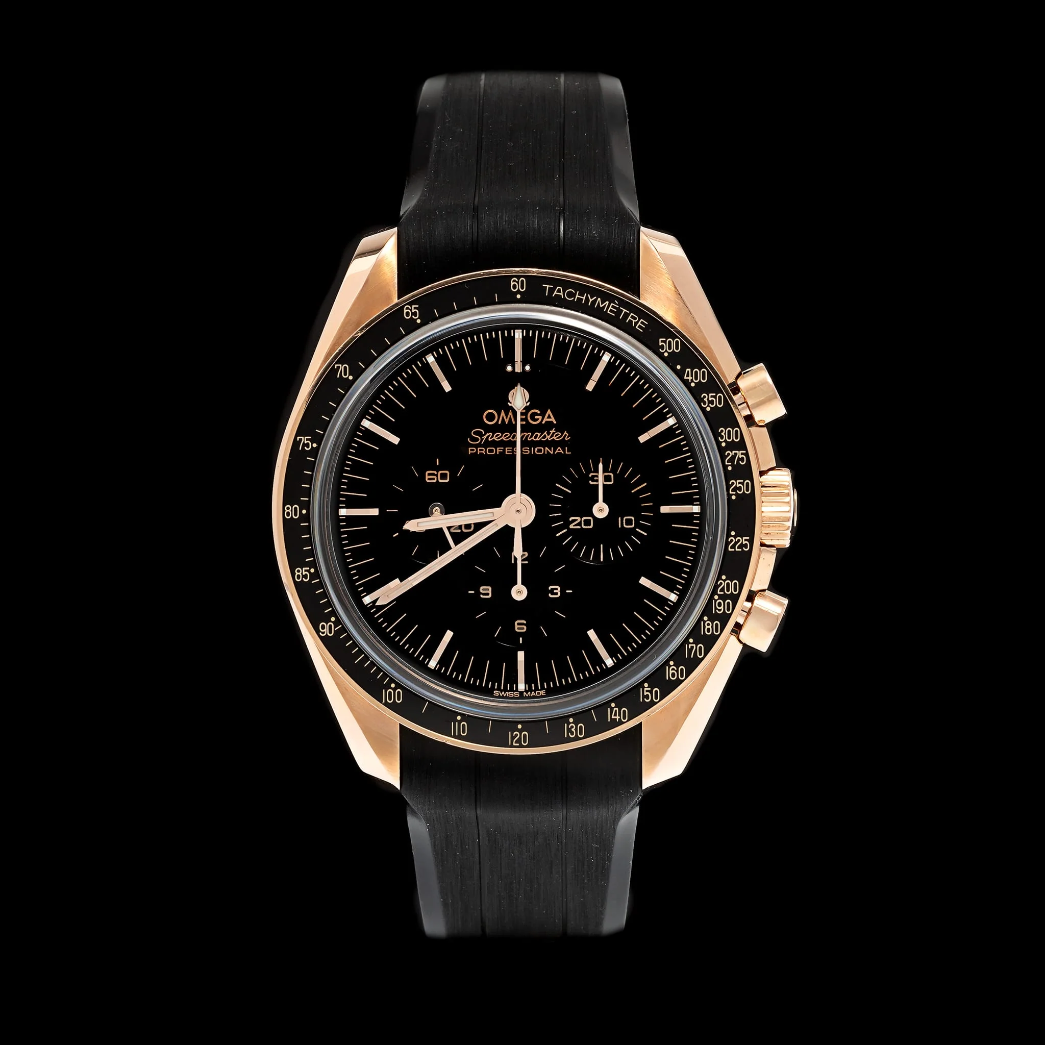 Rose Gold Pre-Owned Omega Speedmaster Moonwatch Professional Estate Watch