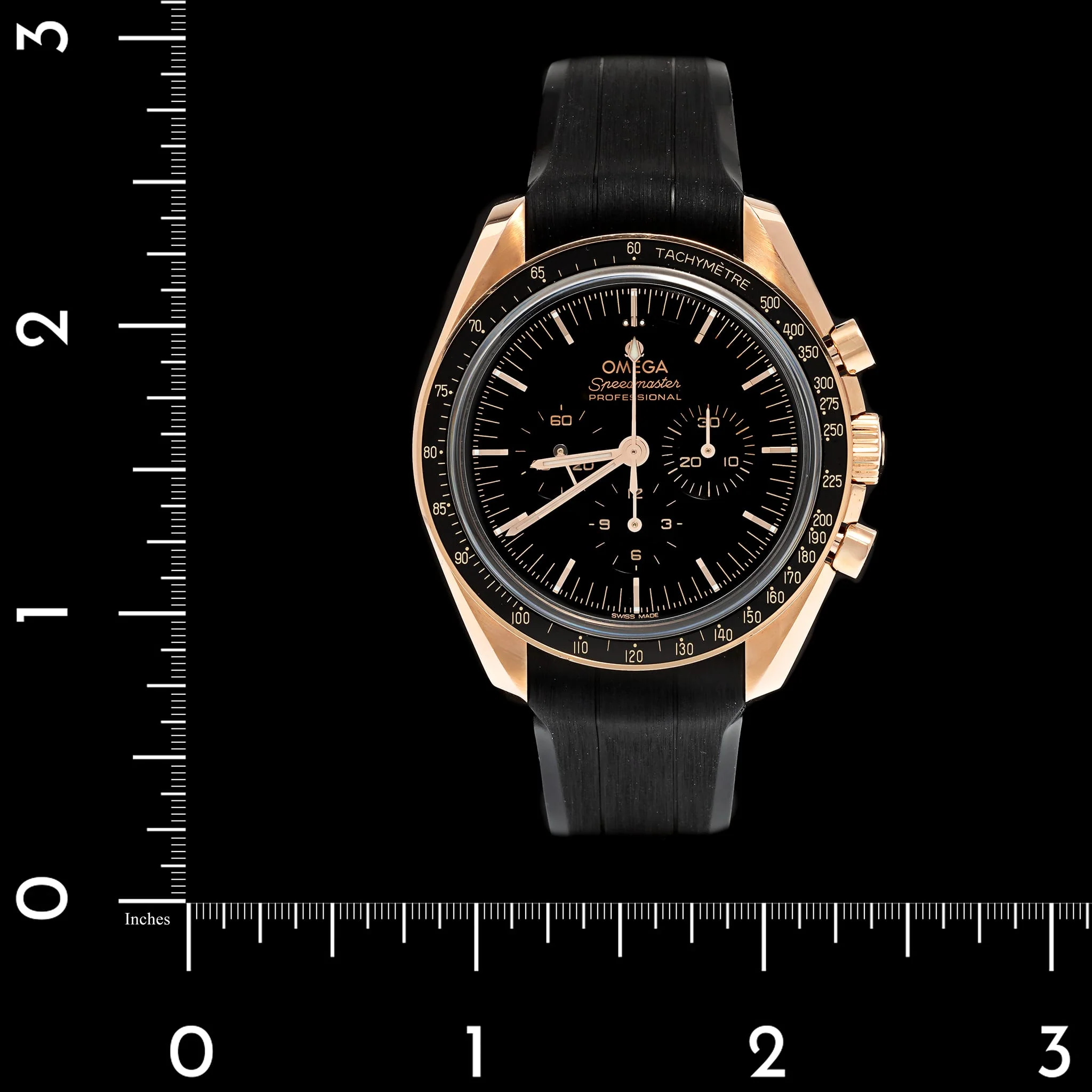 Rose Gold Pre-Owned Omega Speedmaster Moonwatch Professional Estate Watch - Image 5
