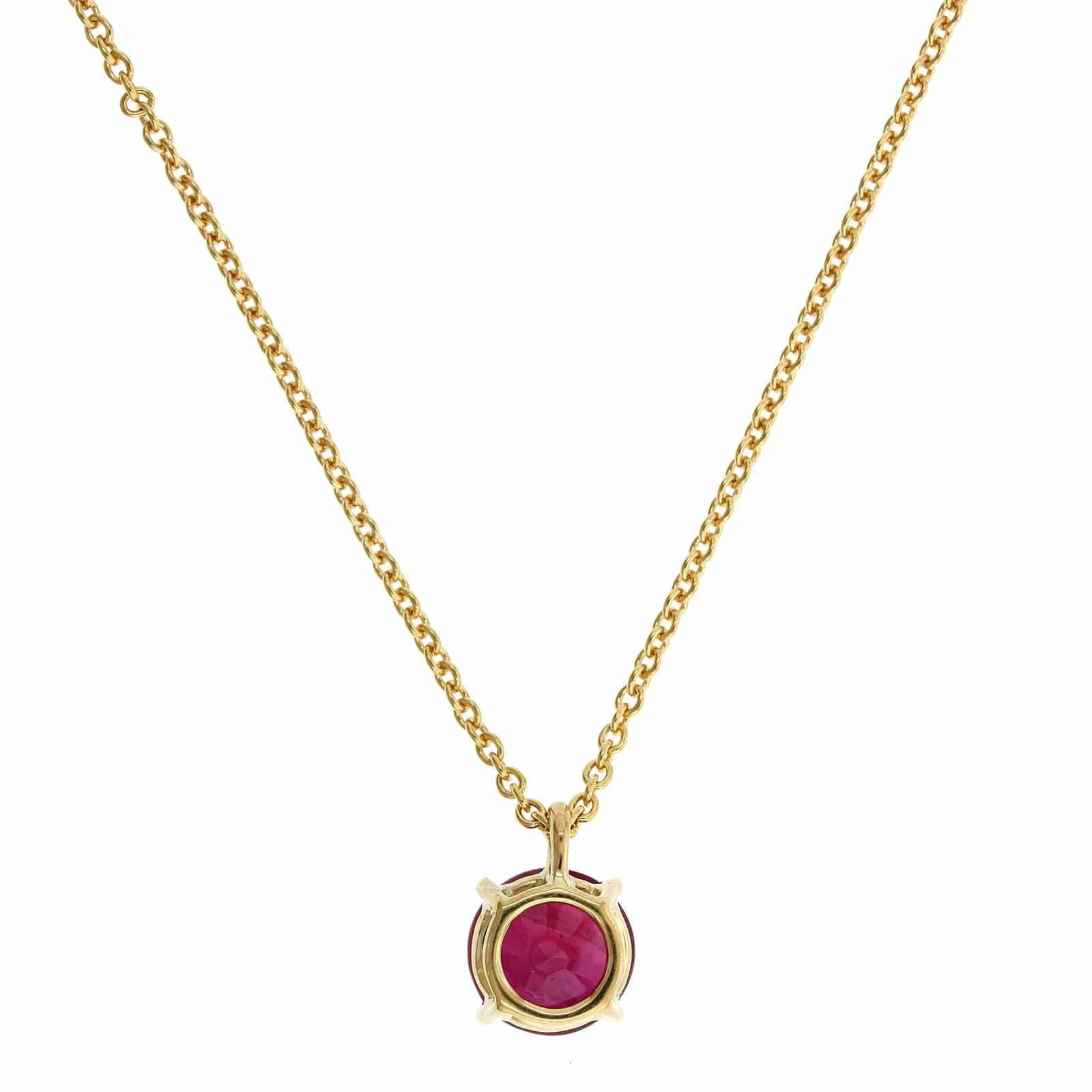 18K Yellow Gold Ruby Necklace - Image 2
