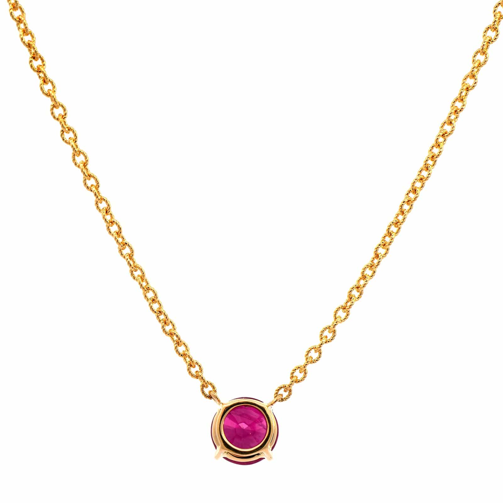 18K Yellow Gold Ruby Necklace - Image 2