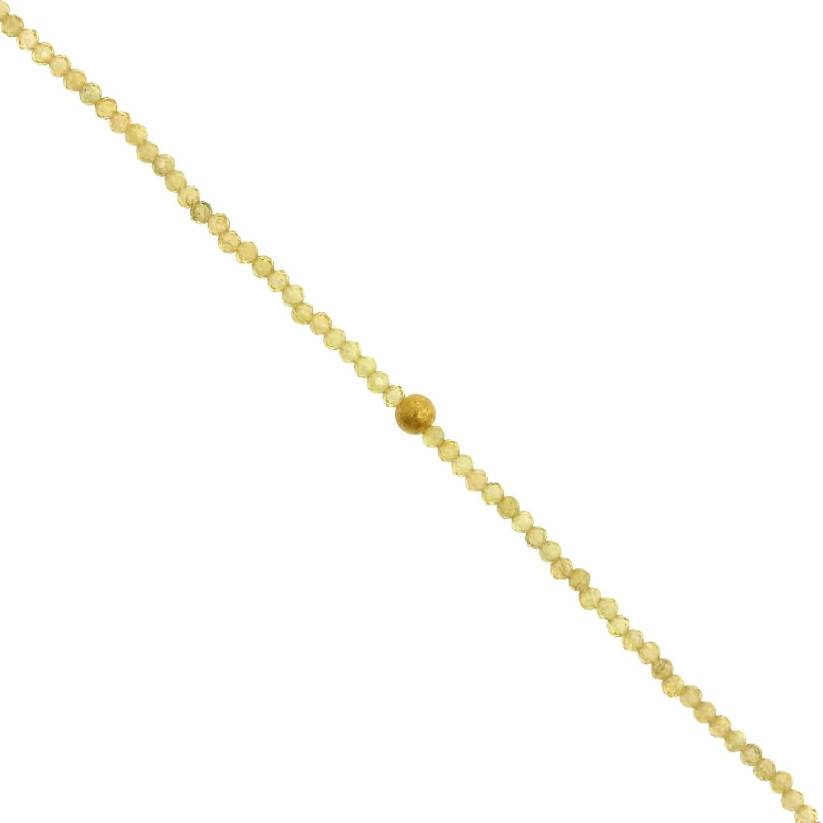 18K Yellow Gold Yellow Sapphire Beaded Bracelet - Image 2