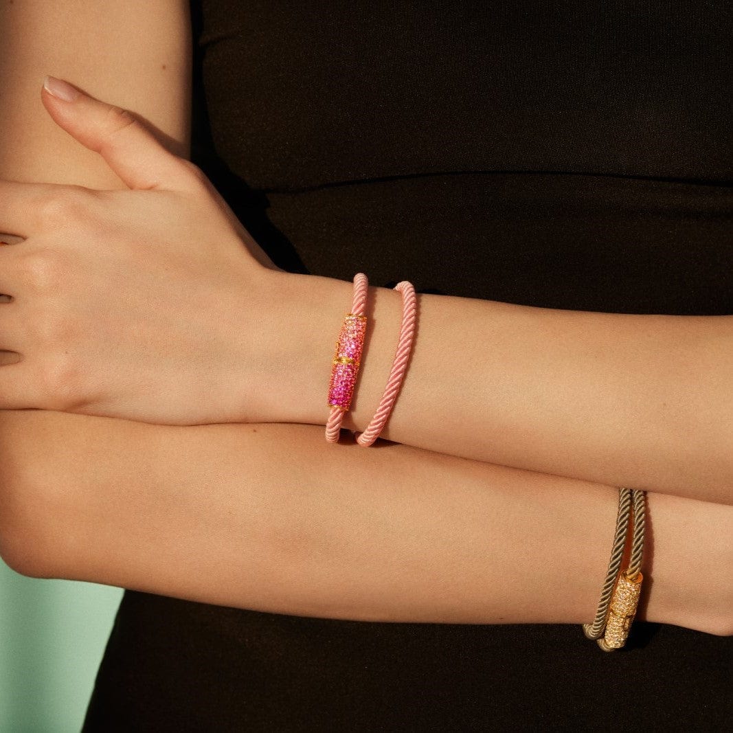 Emily P. Wheeler 18K Rose Gold Pink Sapphire Small Silk Wrap Bracelet - Image 2