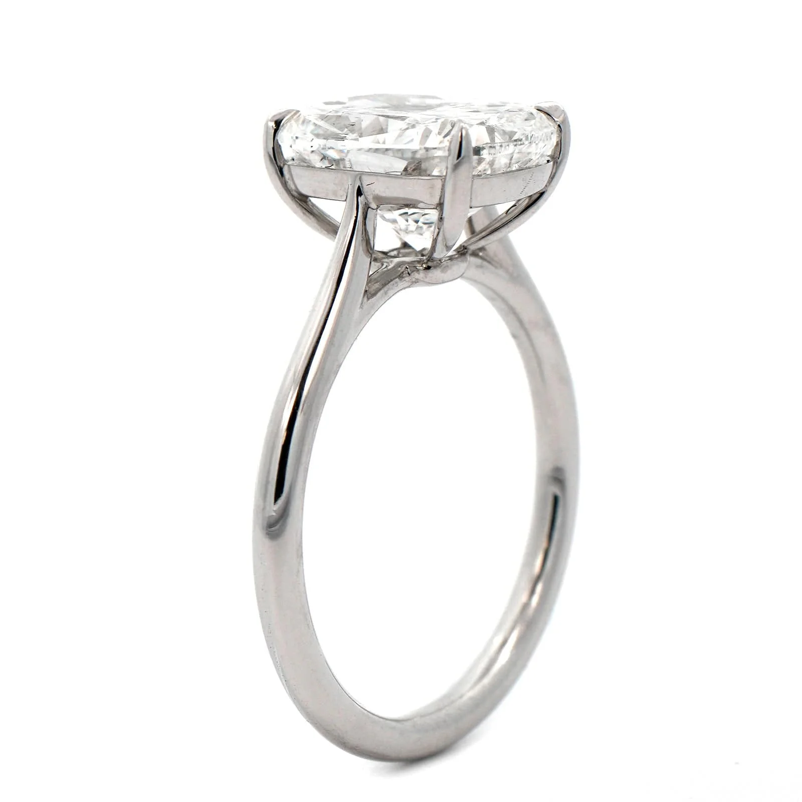 Platinum Cushion Cut Diamond Engagement Ring - Image 2