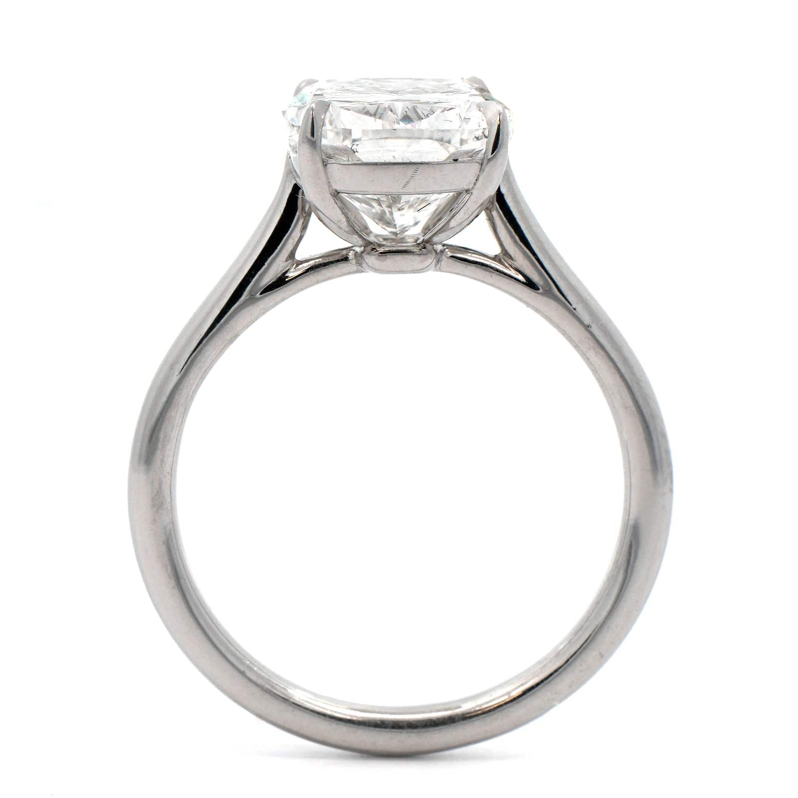Platinum Cushion Cut Diamond Engagement Ring - Image 3