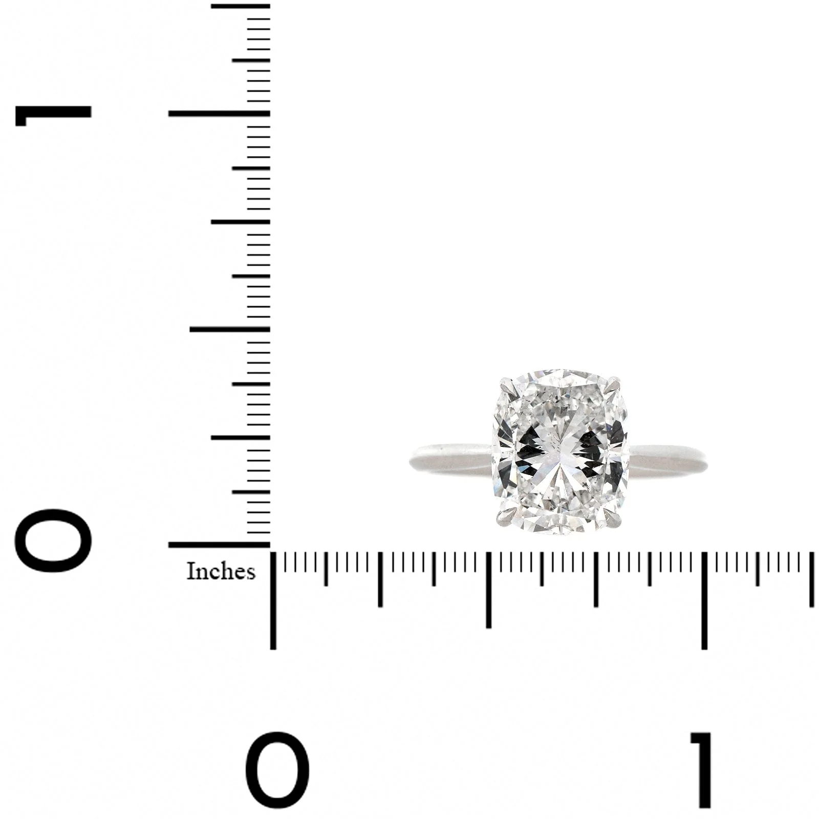 Platinum Cushion Cut Diamond Engagement Ring - Image 4