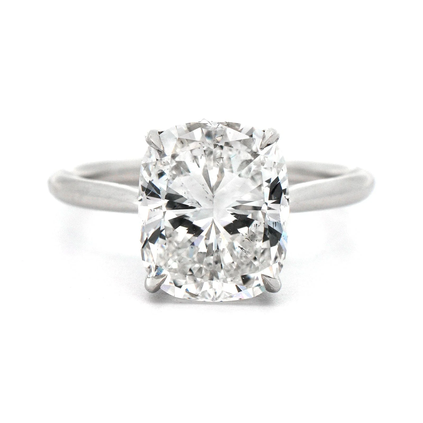 Platinum Cushion Cut Diamond Engagement Ring - Image 5