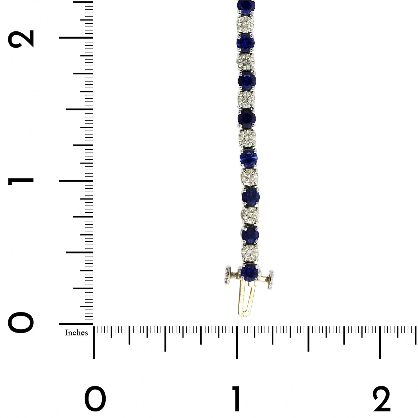 Platinum Sapphire and Diamond Bracelet - Image 3