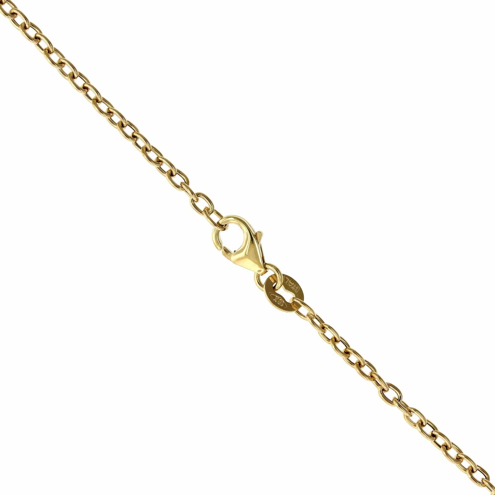 18K Yellow Gold Bezel Set Sapphire Disc Pendant - Image 4