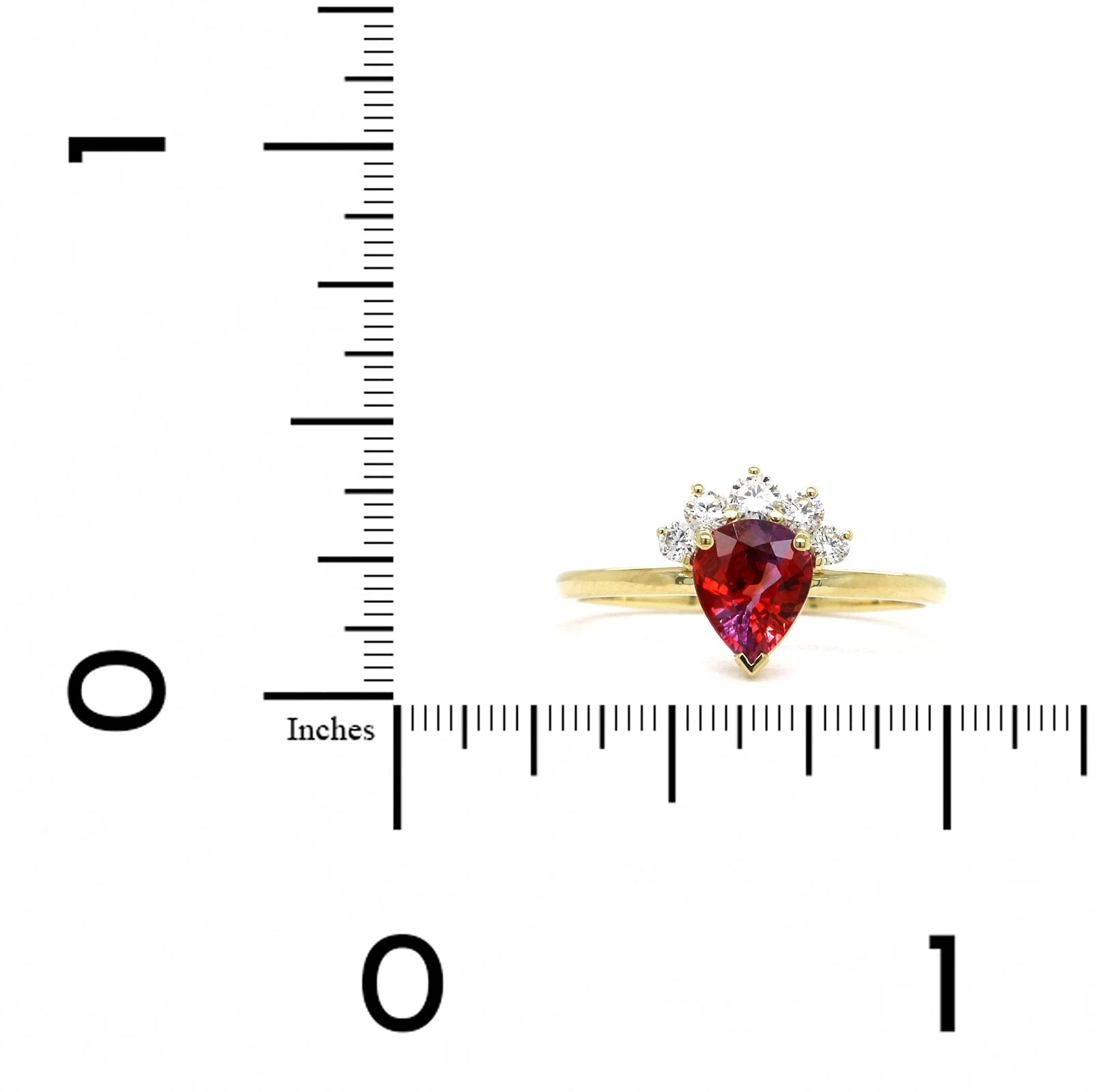 18K Yellow Gold Pink Purple Sapphire Diamond Ring - Image 4