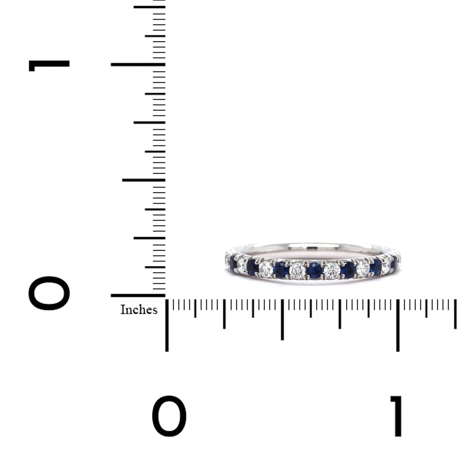 Platinum Sapphire and Diamond Band - Image 3