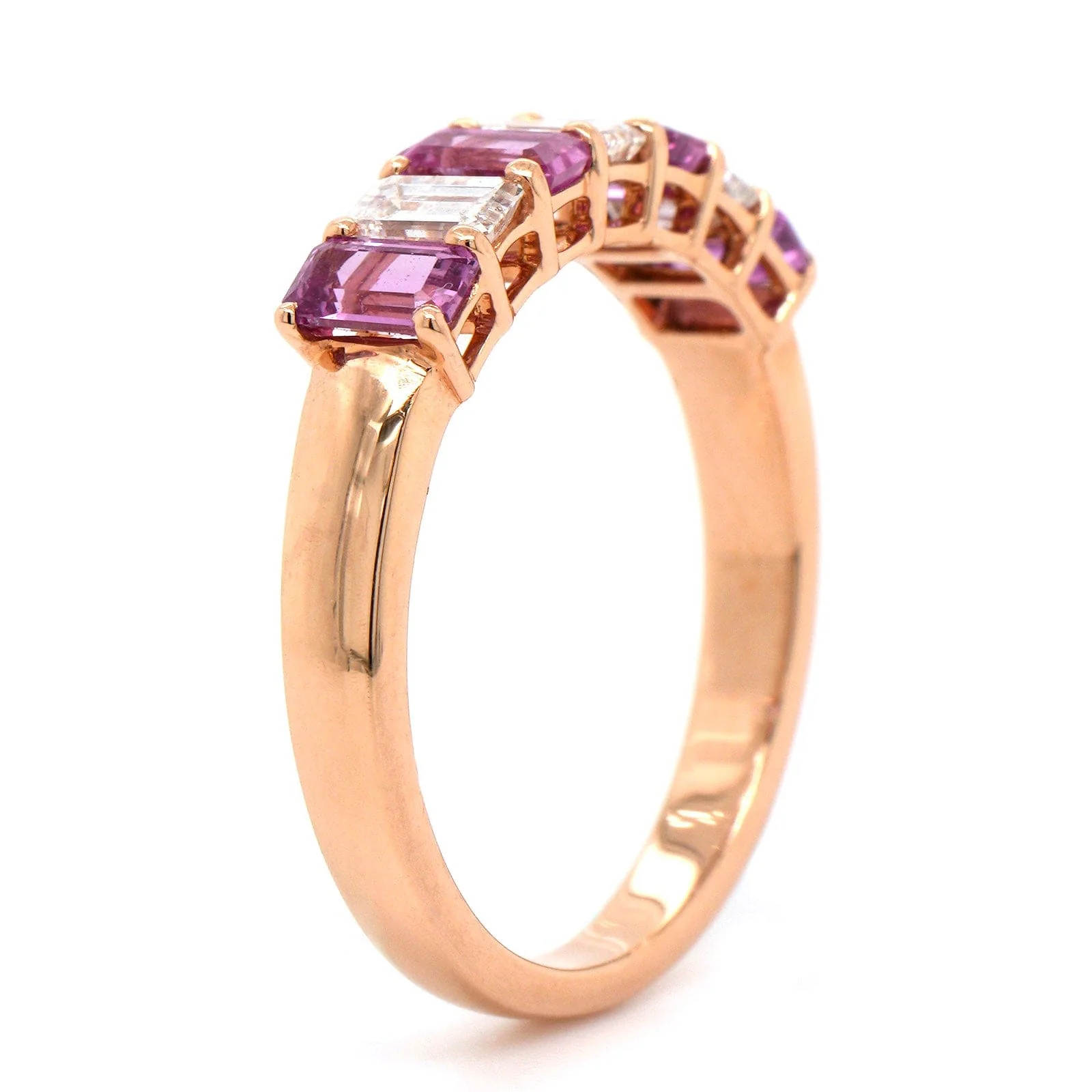 18K Rose Gold Sapphire and Diamond Ring - Image 2