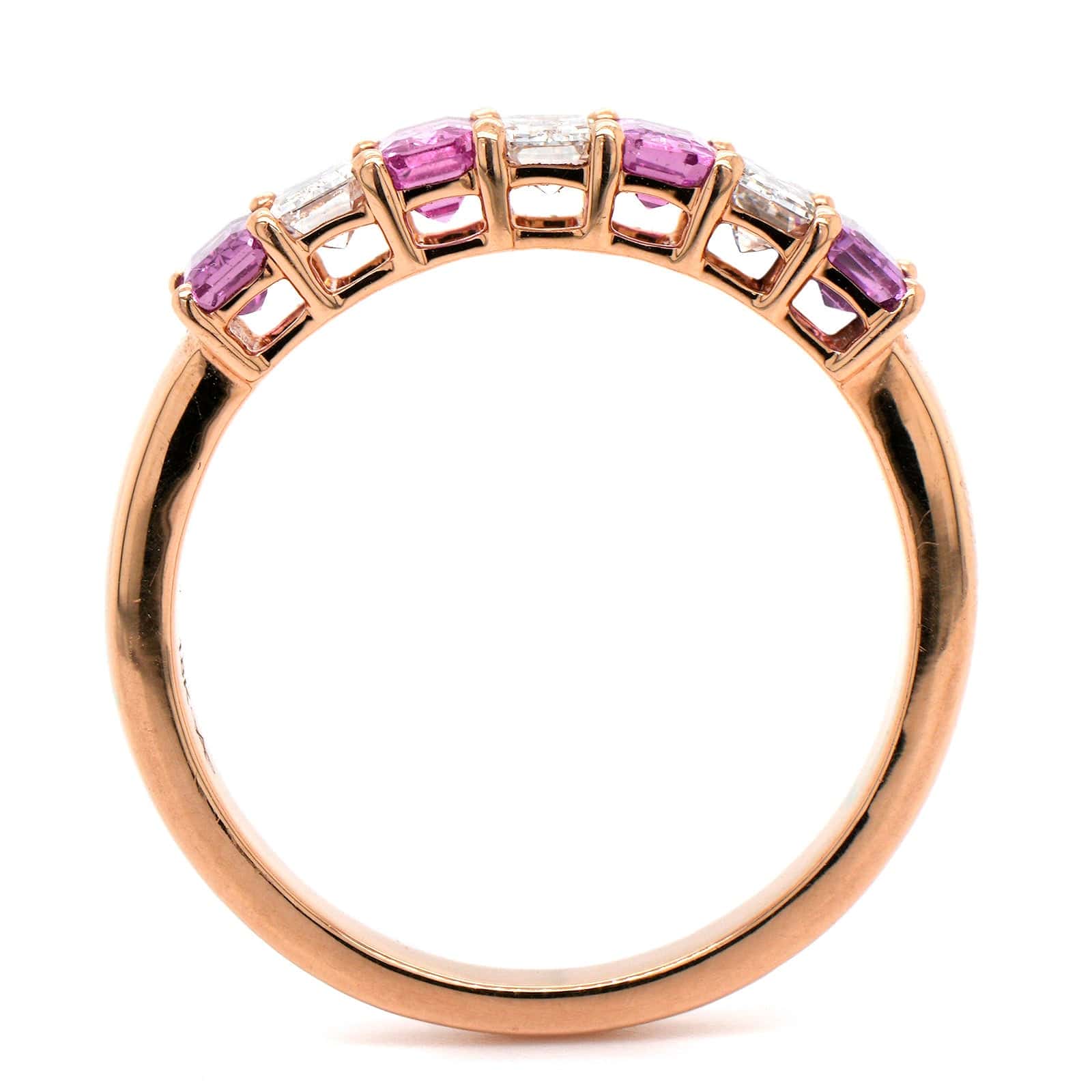 18K Rose Gold Sapphire and Diamond Ring - Image 3