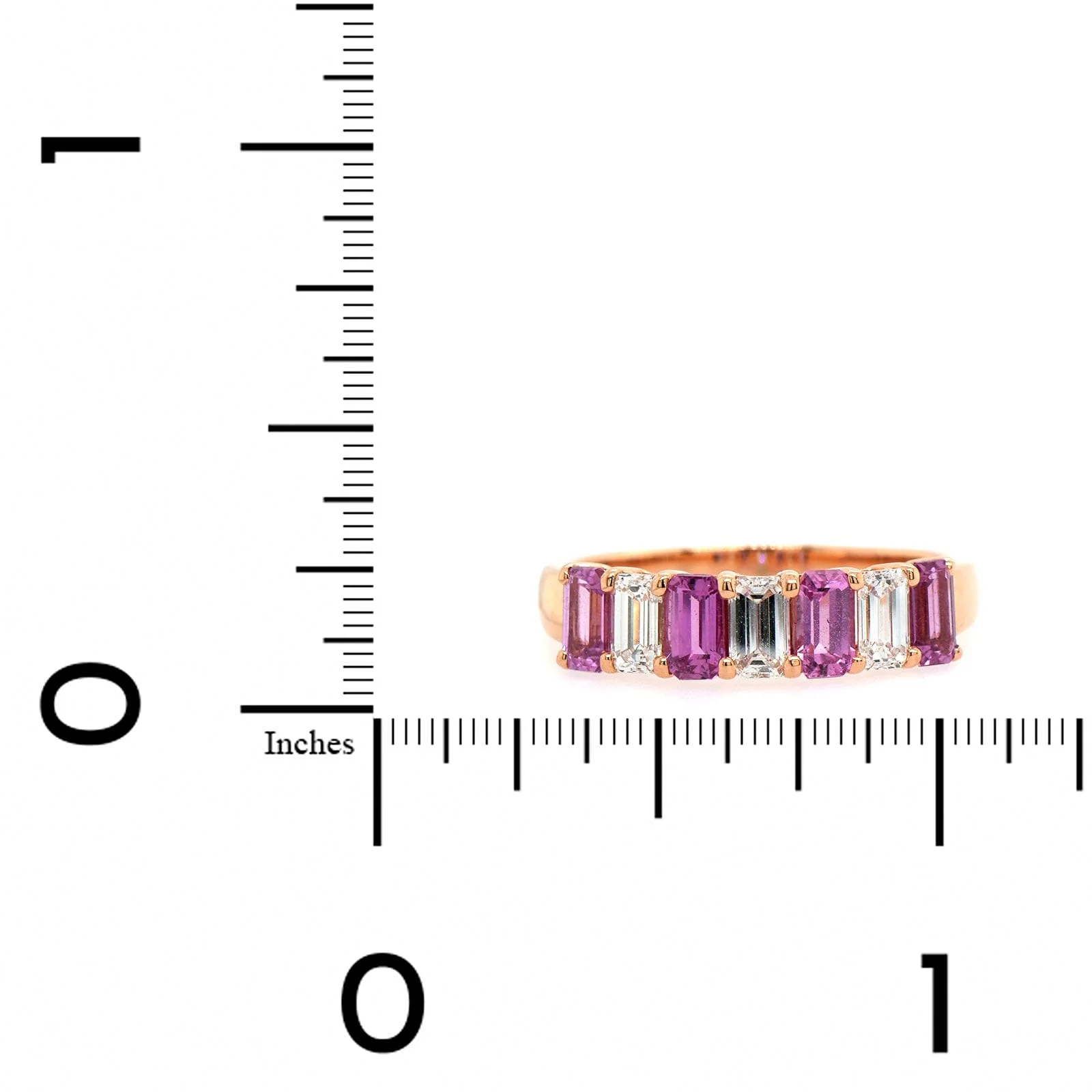 18K Rose Gold Sapphire and Diamond Ring - Image 4