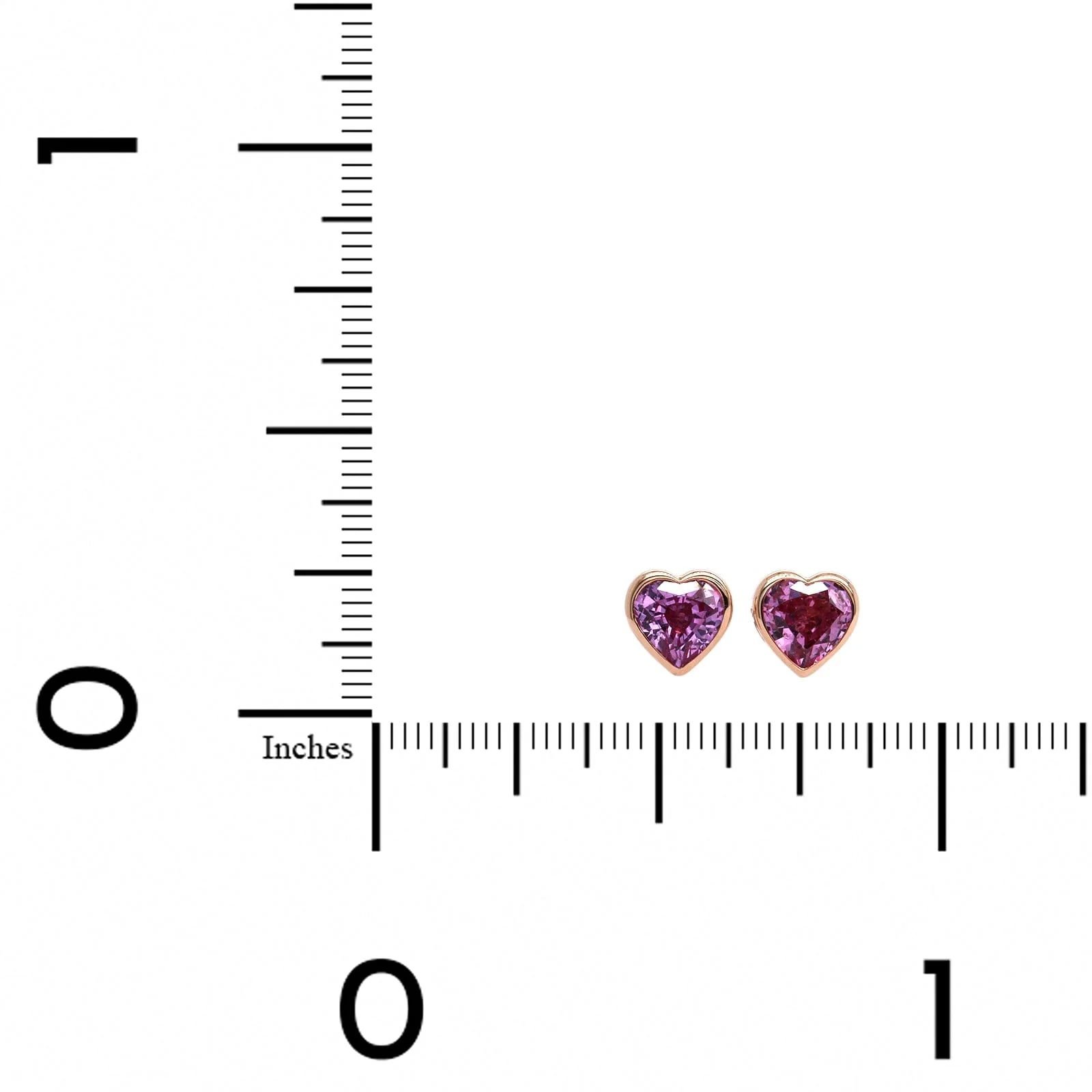 Emily P. Wheeler 18K Rose Gold Heart Shape Pink Sapphire Stud Earrings - Image 3