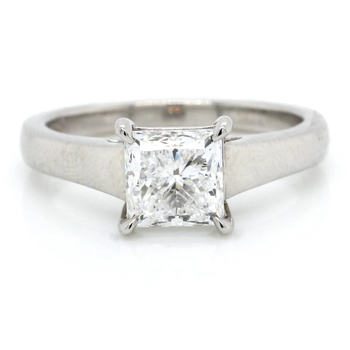 Platinum Princess Cut Engagement Ring - Image 2