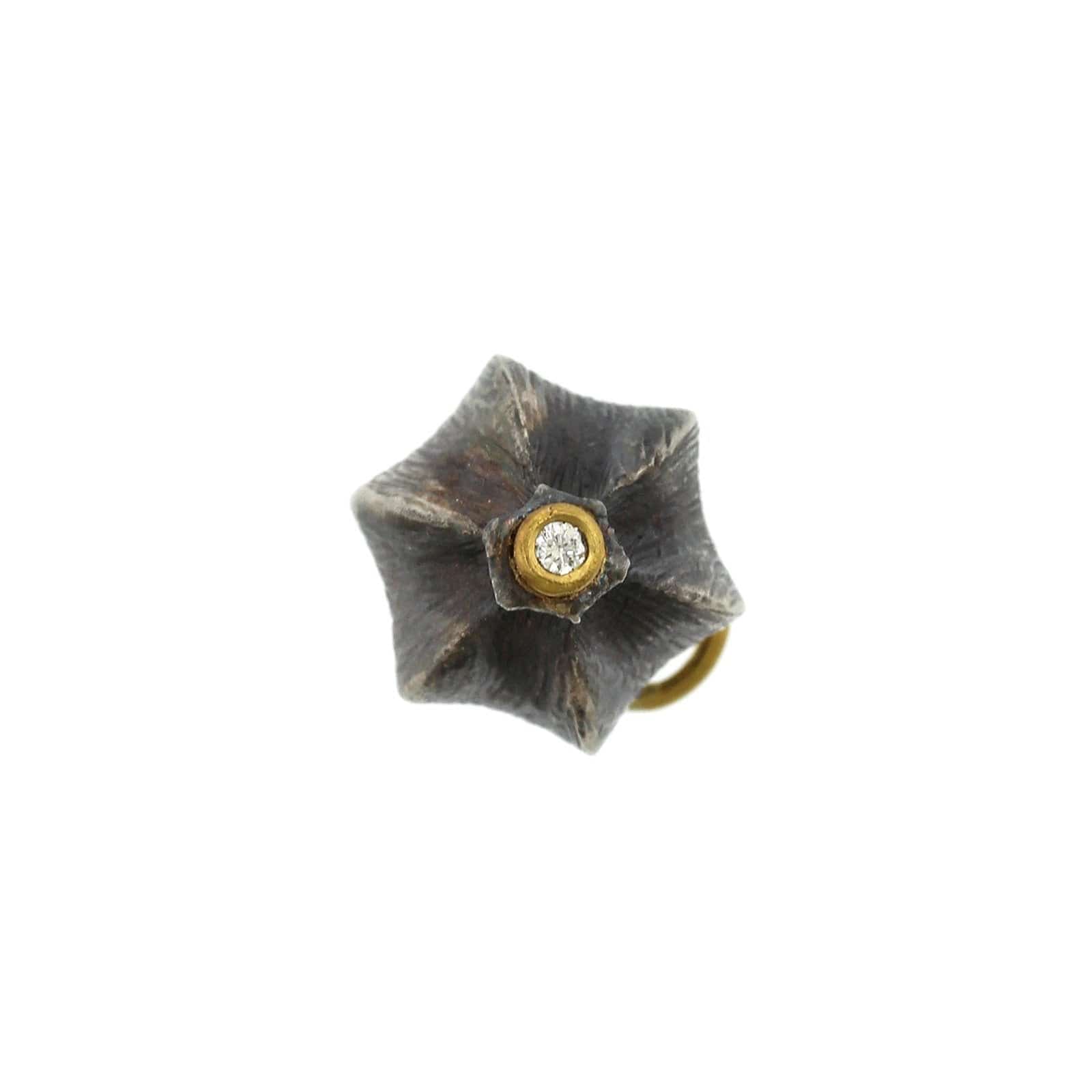 Sterling Silver and 24K Yellow Gold Diamond Charm - Image 3