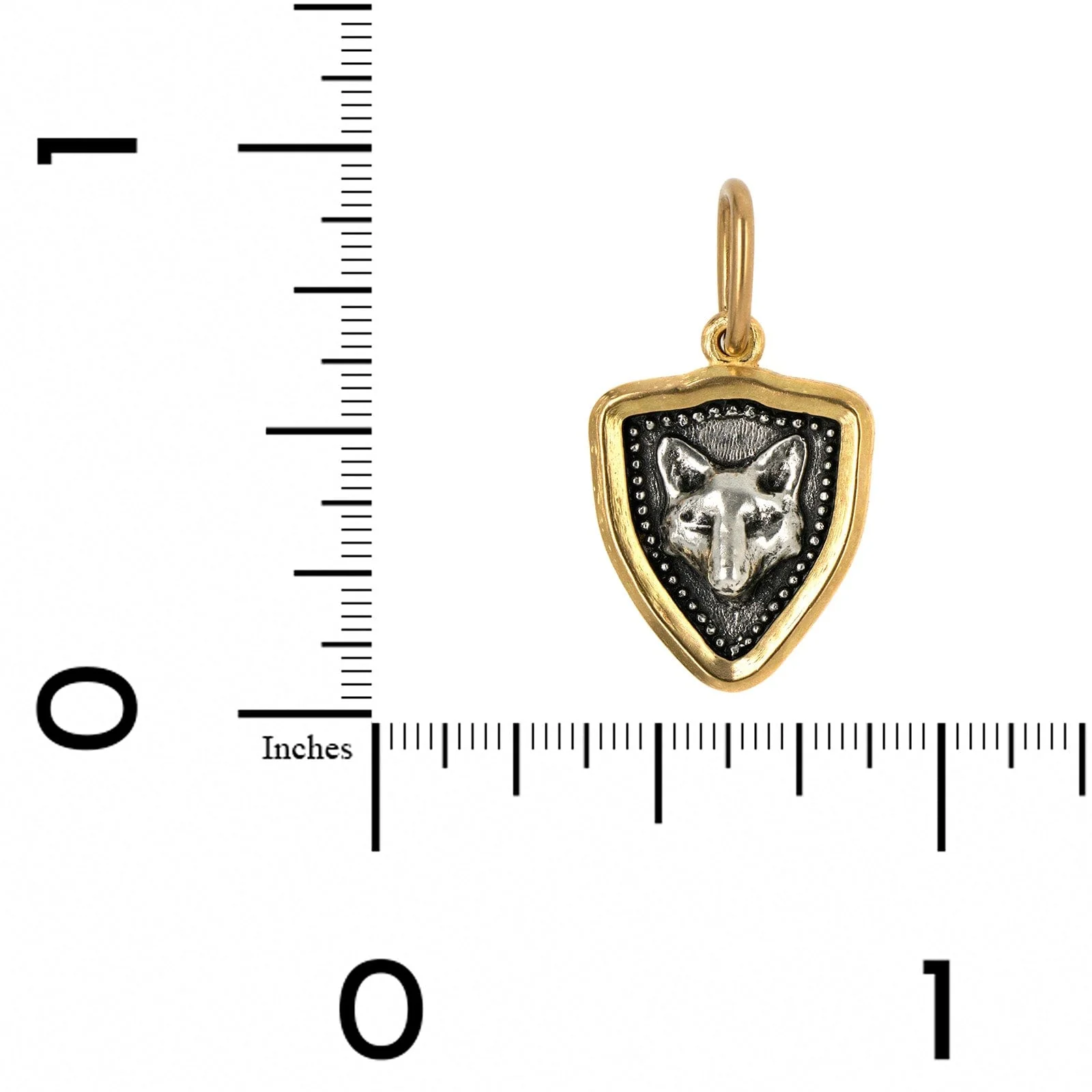 Sterling Silver & 18K Yellow Gold Baby Fox & Flower Charm - Image 3