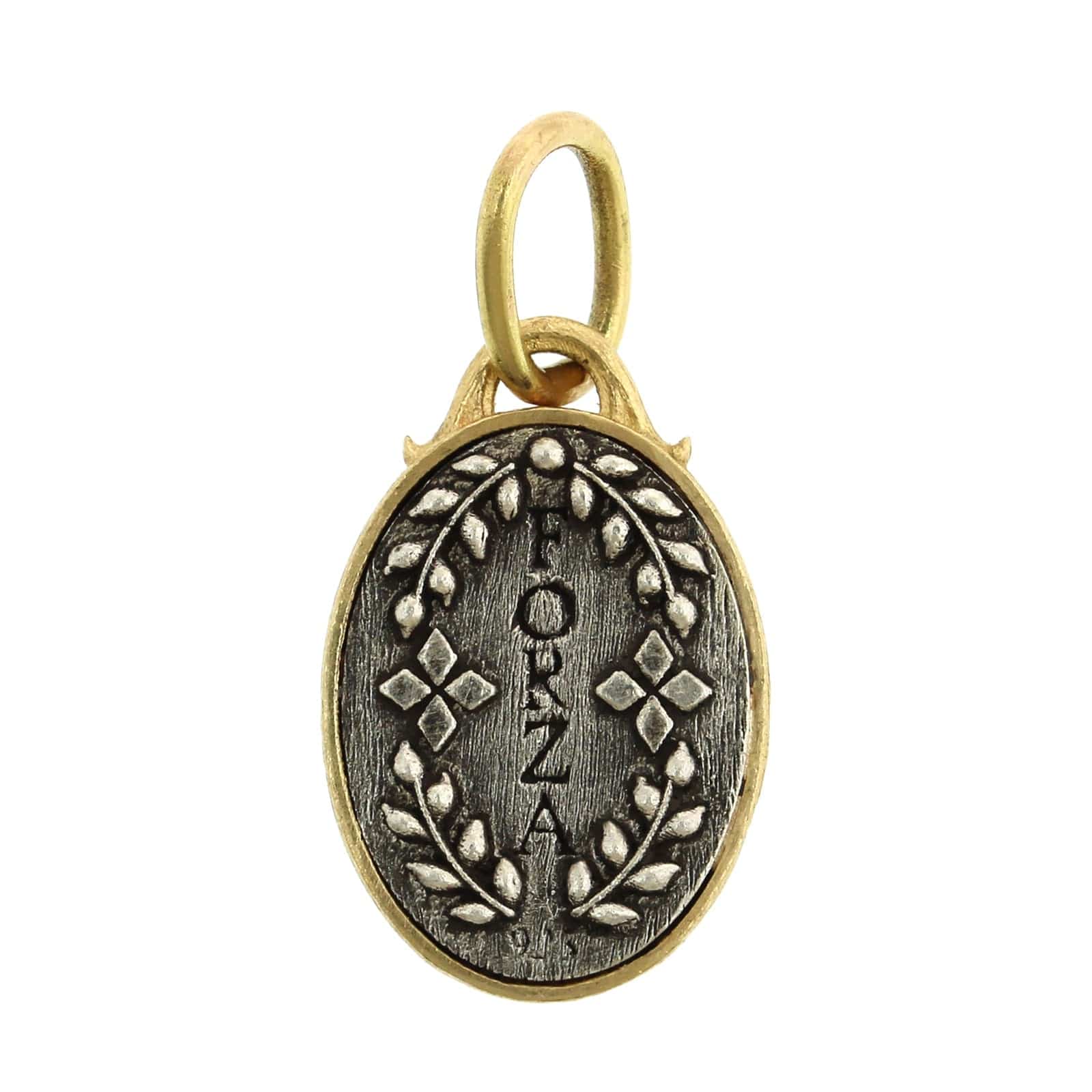 Sterling Silver & 18K Yellow Gold Framed Elephant Charm - Image 2