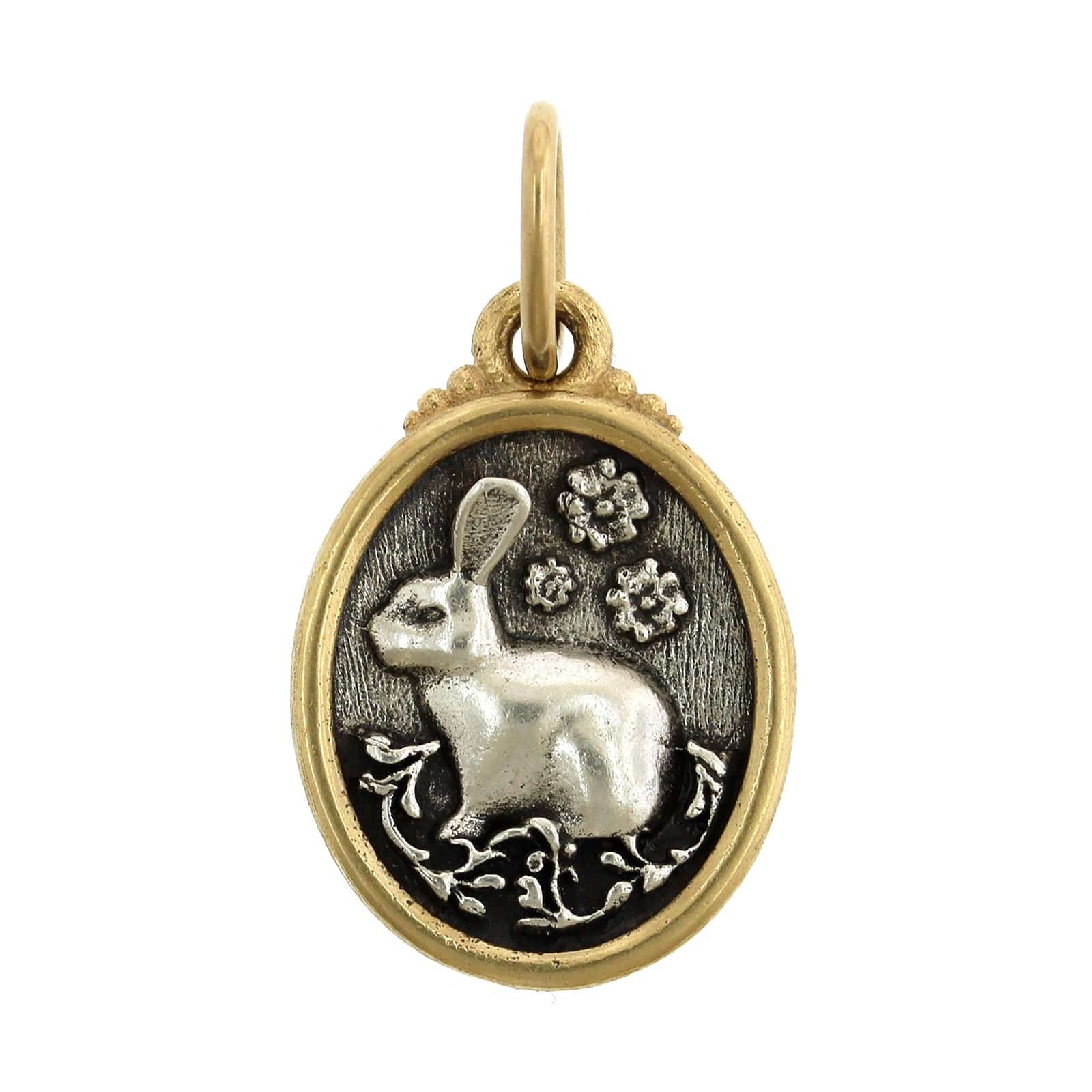 Sterling Silver & 18K Yellow Gold Bunny Charm