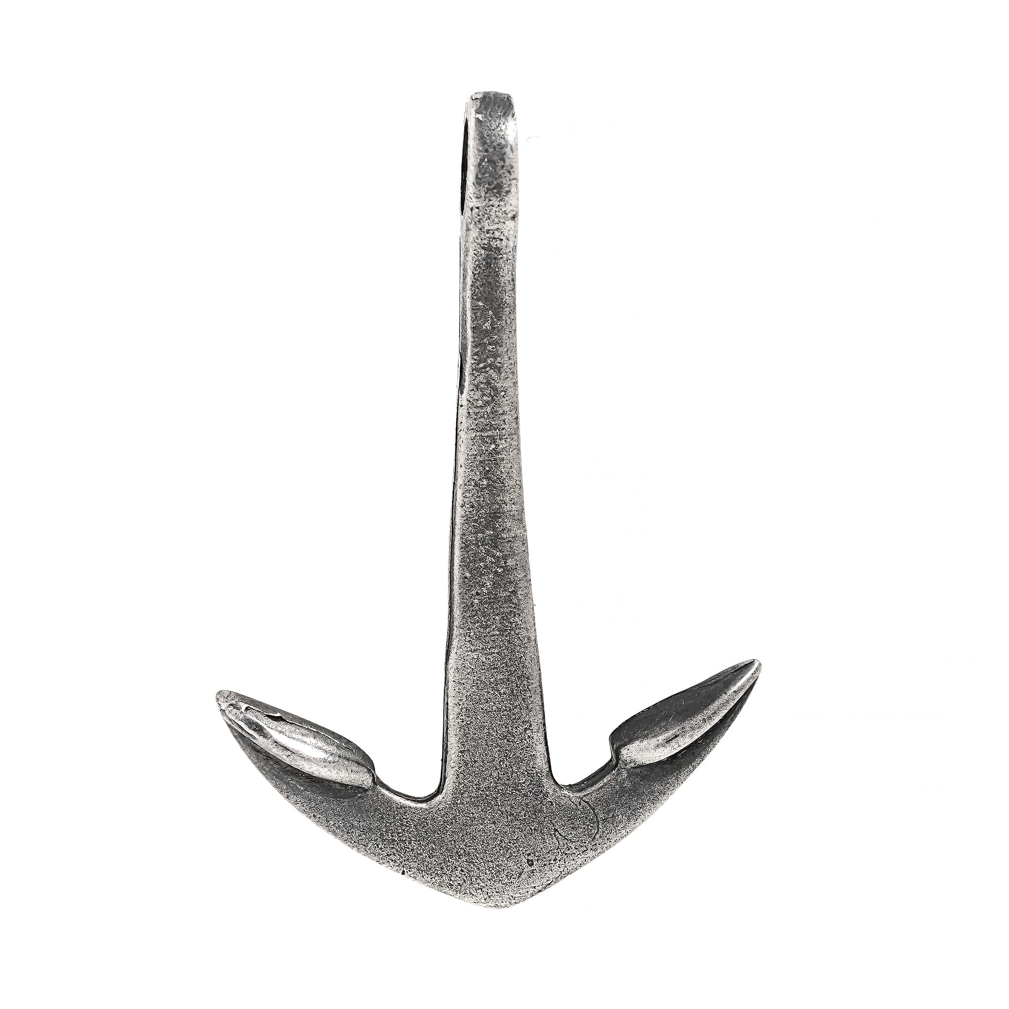 24K Yellow Gold and Sterling Silver Diamond Large Anchor Charm - Image 2