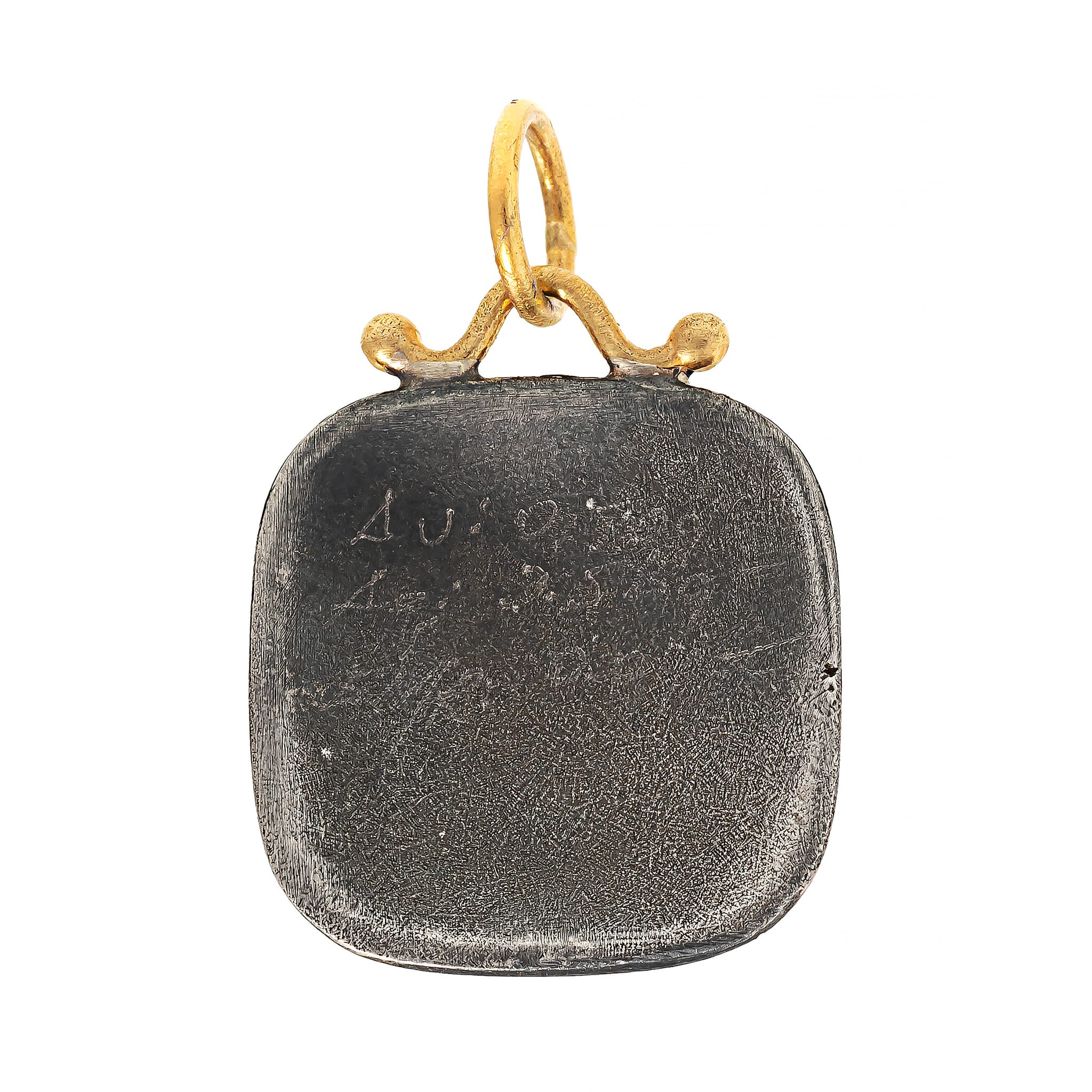 24K Yellow Gold and Sterling Silver Emerald Bumble Bee Charm - Image 2