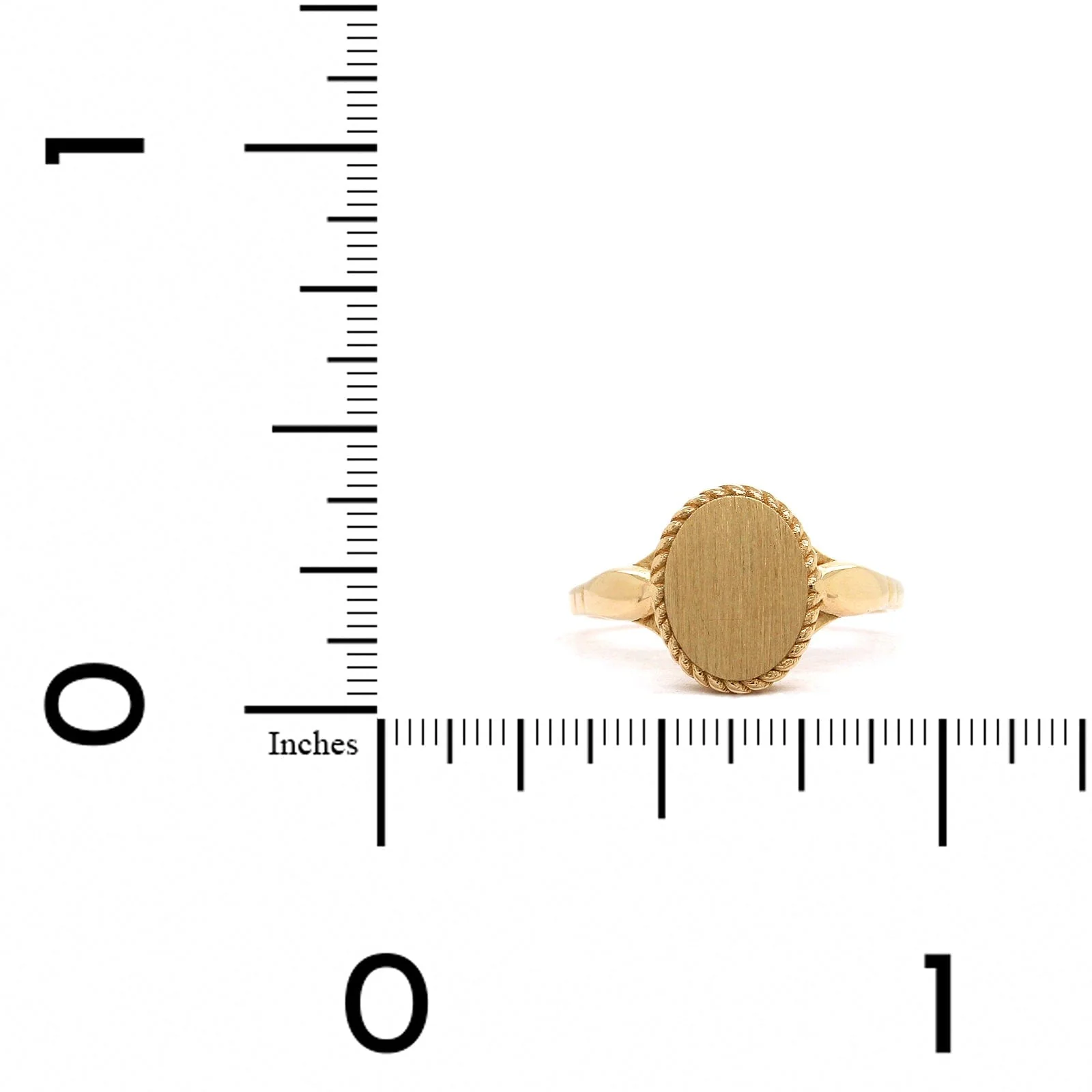 14K Yellow Gold Children's Signet Ring - Image 3