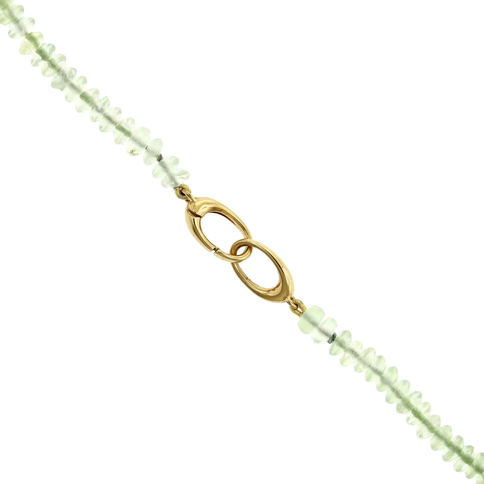 18K Yellow Gold Rainbow Sapphire Bead Necklace - Image 2