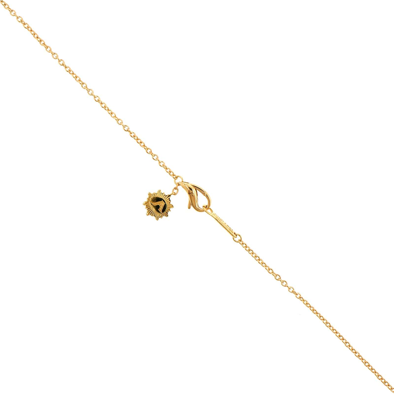18K Yellow Gold Blue Sapphire Necklace - Image 3