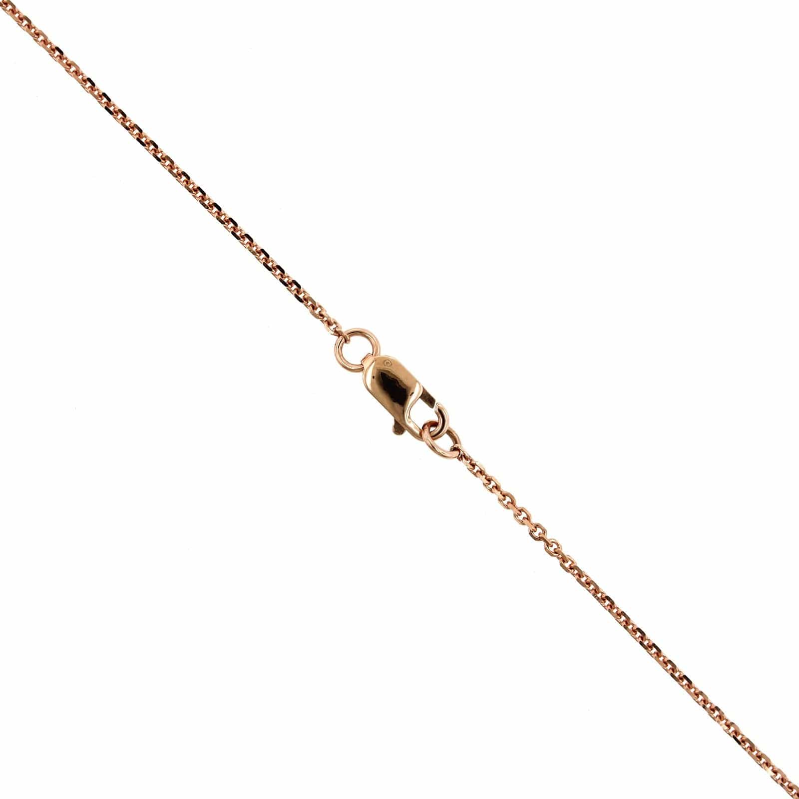 14K Rose Gold Breast Cancer Pink Sapphire Necklace - Image 3