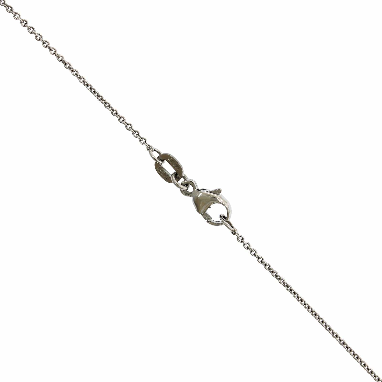 Platinum Round Sapphire Solitaire Pendant - Image 3