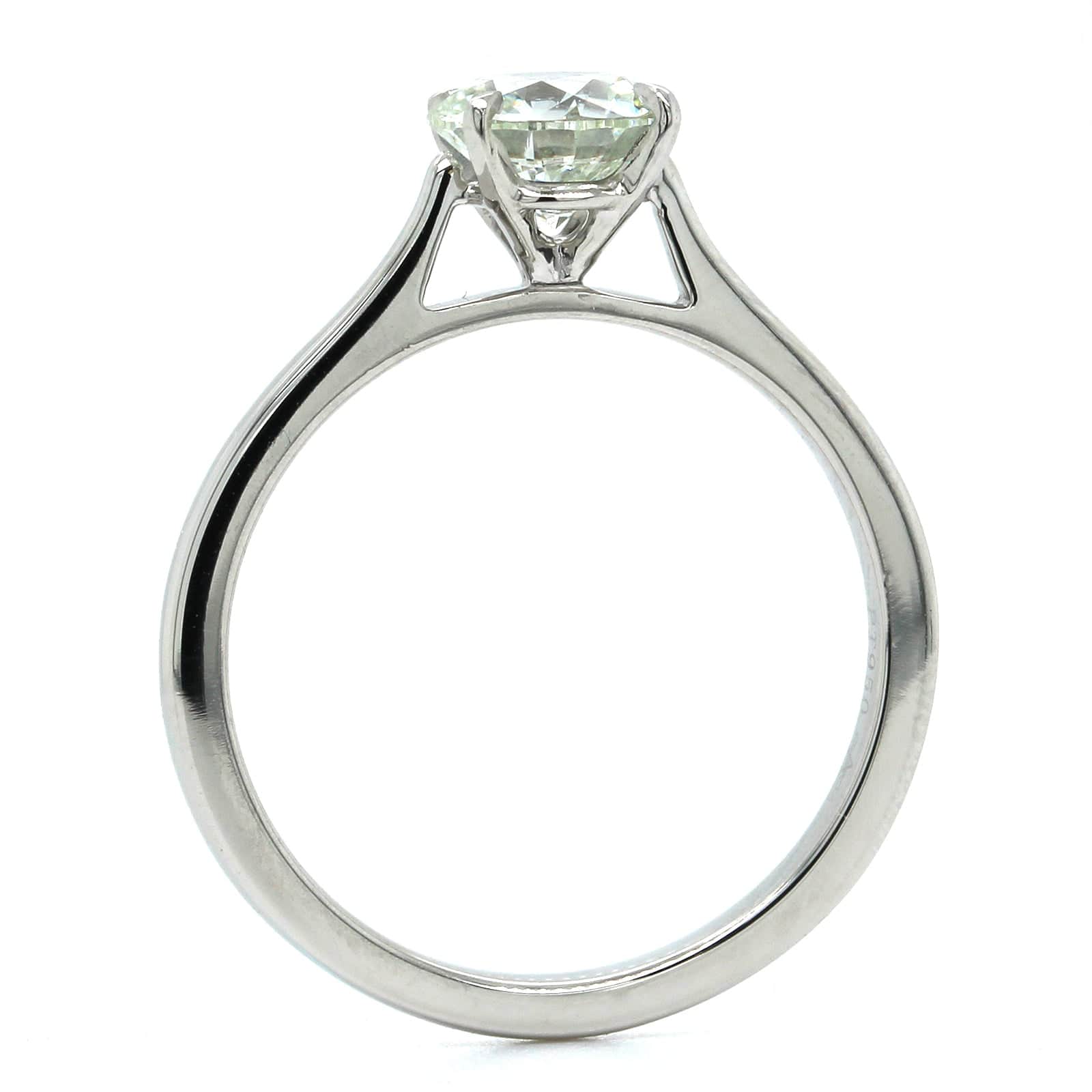 Platinum Round Diamond Solitaire Engagement Ring - Image 3