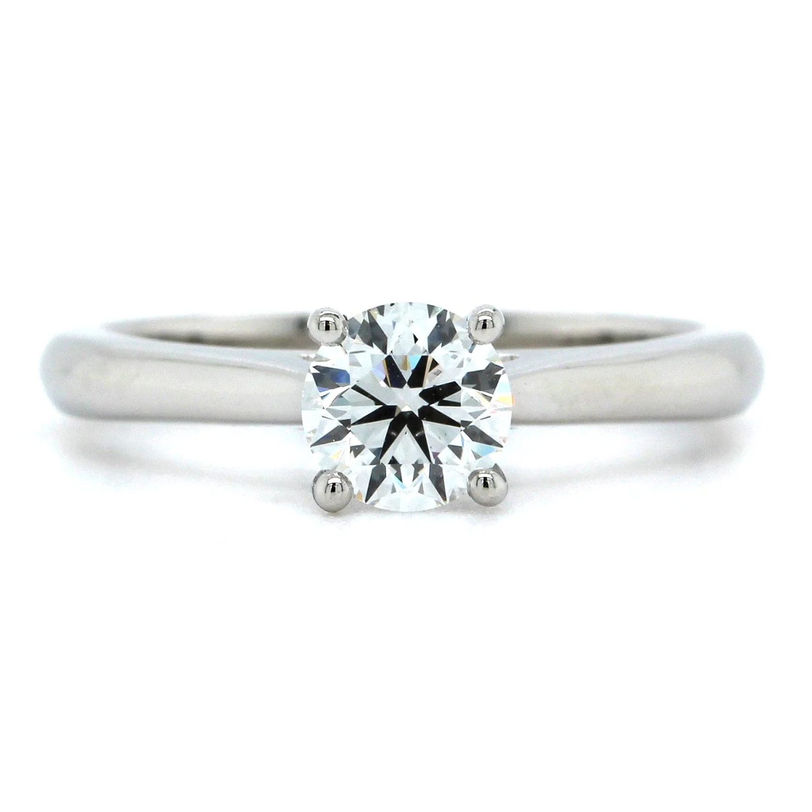 Platinum Round Diamond Solitaire Engagement Ring